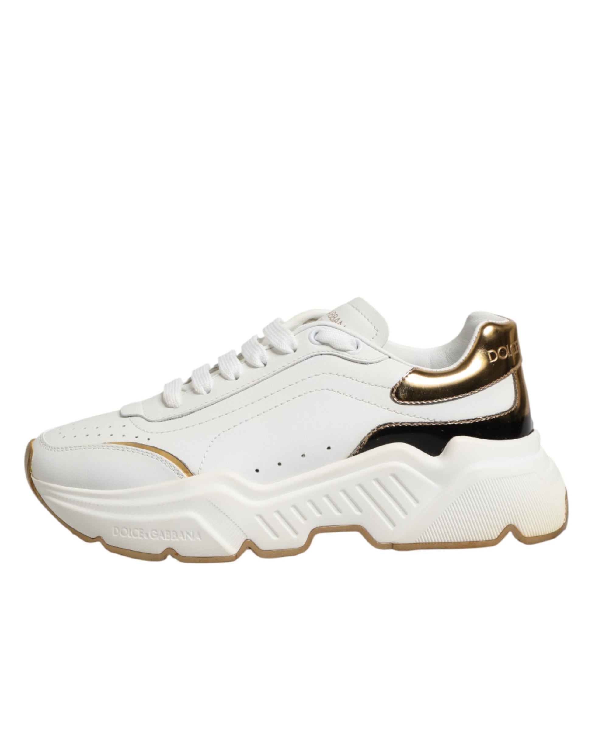 Baskets basses Dolce & Gabbana Daymaster en or blanc
