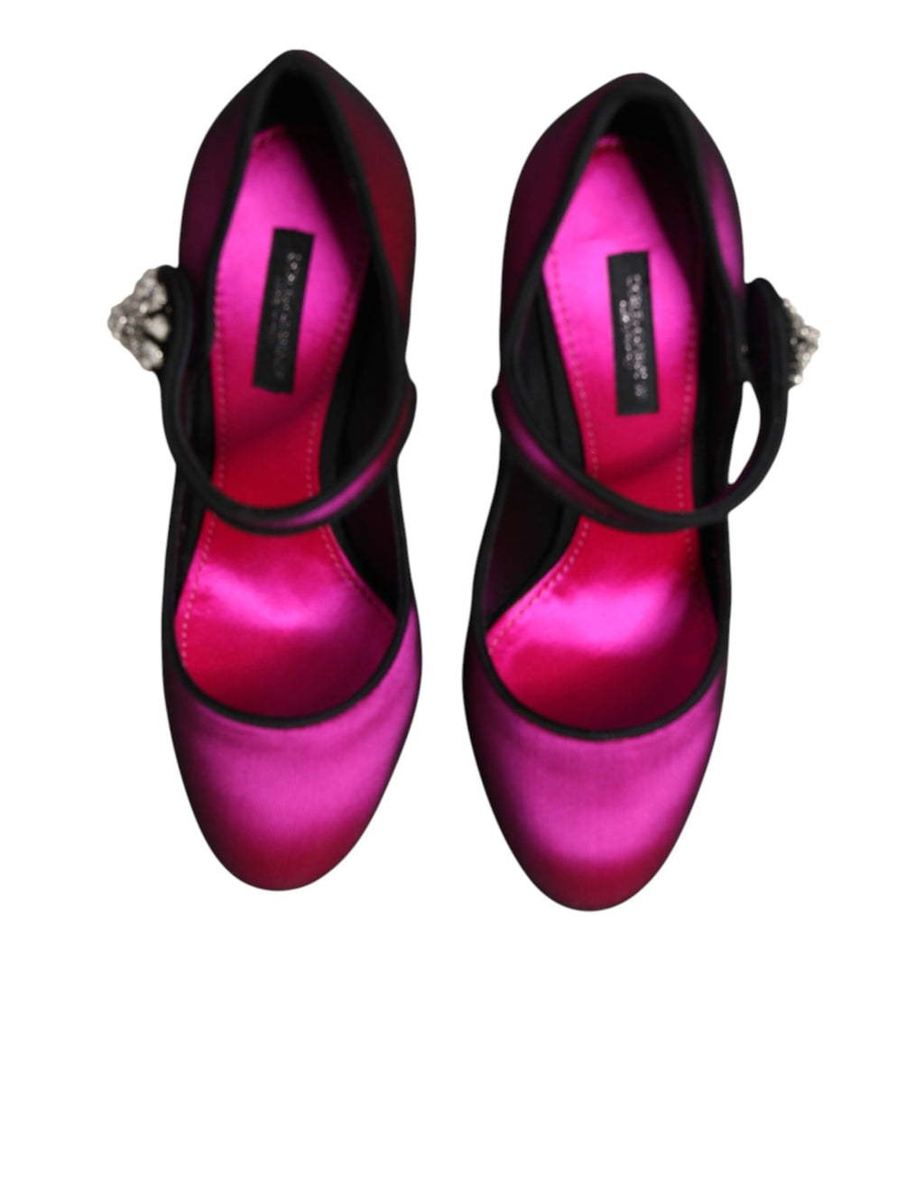 Chaussures à talons hauts compensés Dolce & Gabbana roses ornées de pierreries