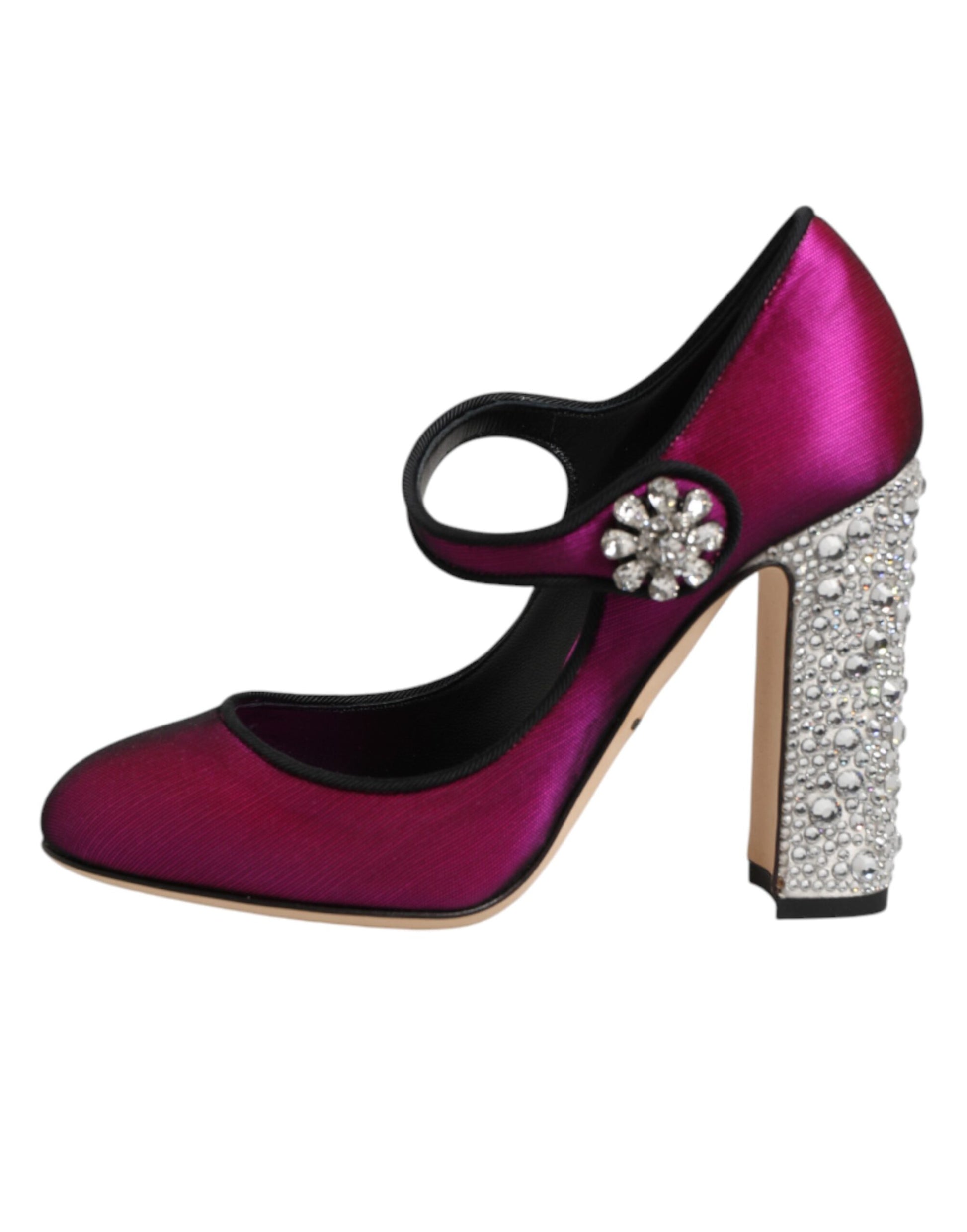 Chaussures à talons hauts compensés Dolce & Gabbana roses ornées de pierreries
