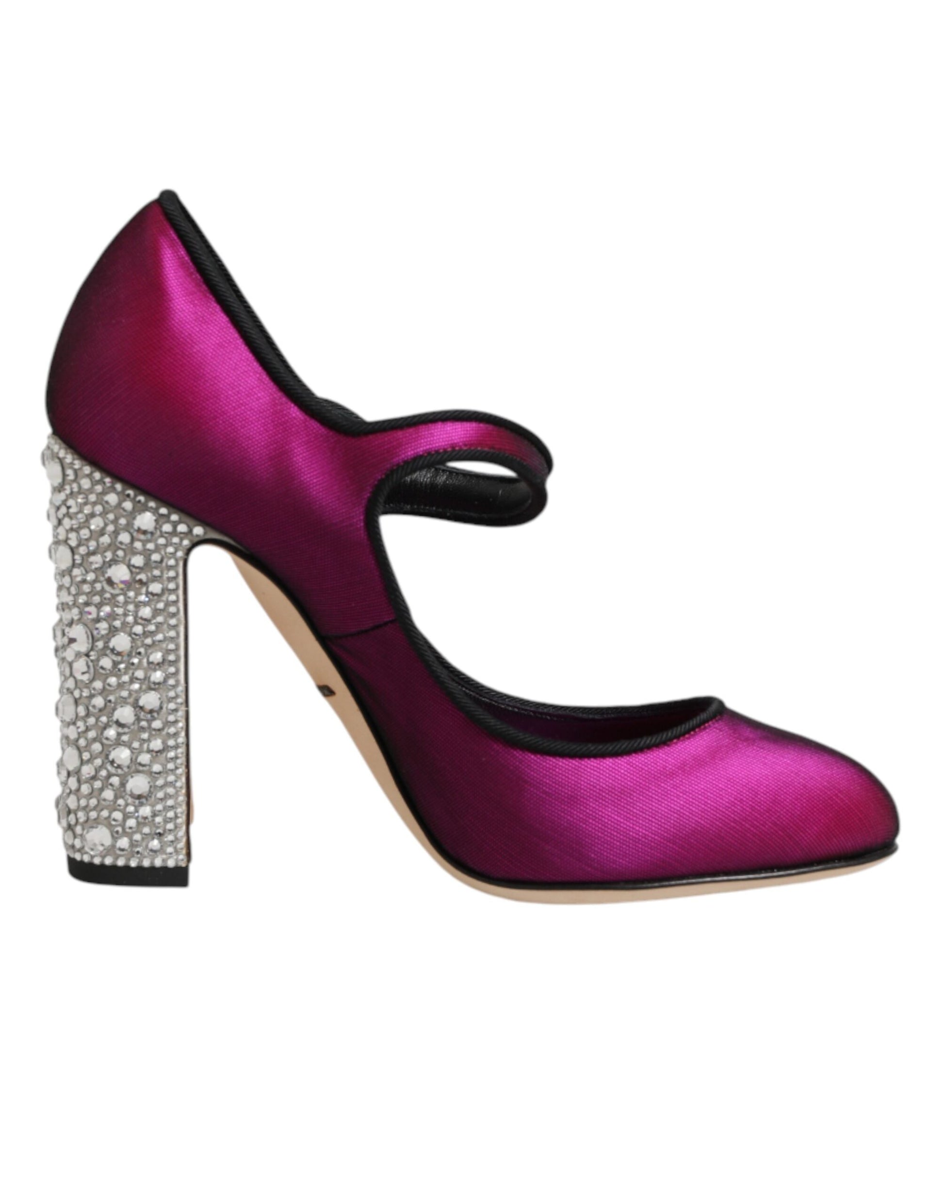 Chaussures à talons hauts compensés Dolce & Gabbana roses ornées de pierreries