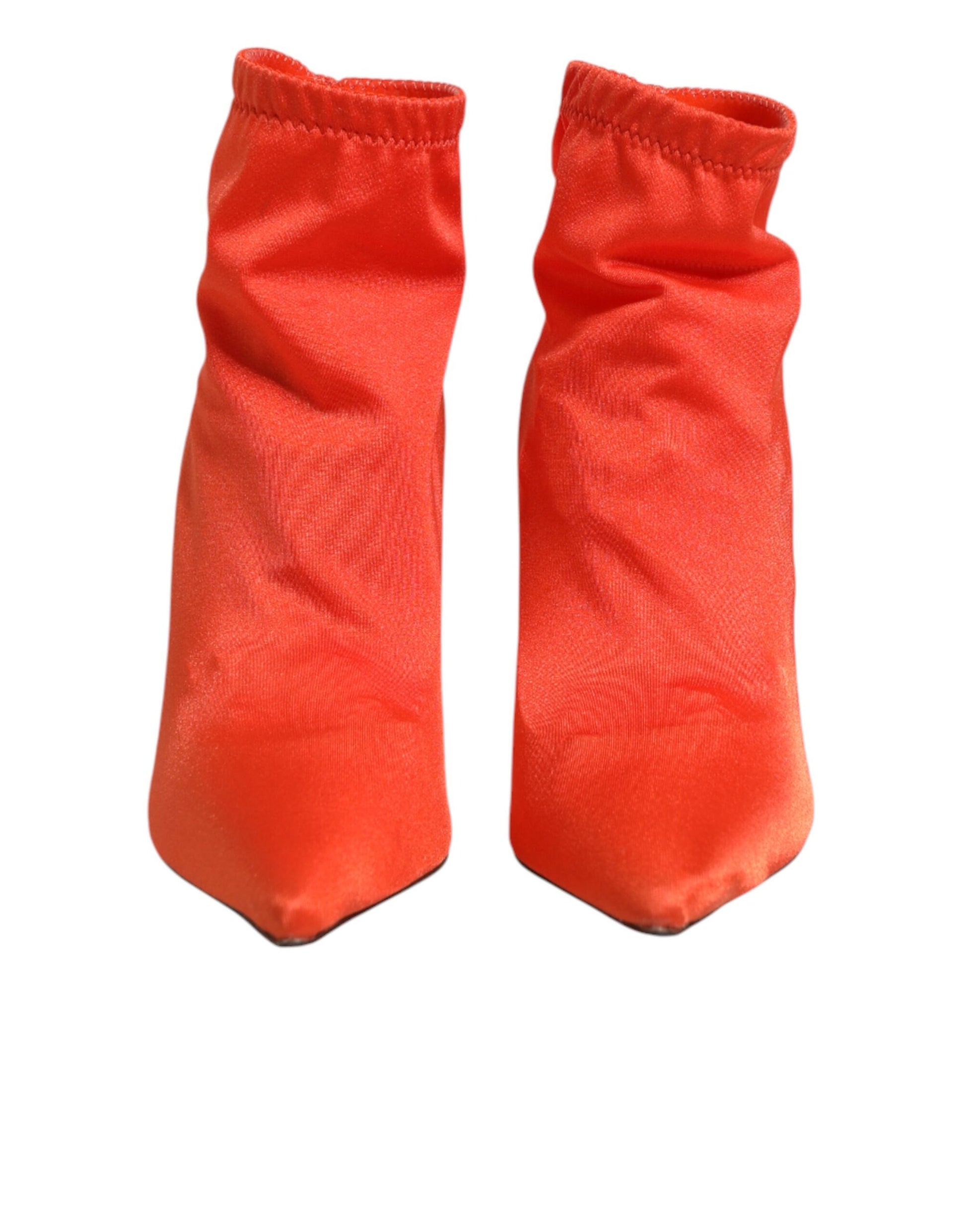 Chaussures Bottines Dolce & Gabbana Orange à Talon Logo DG
