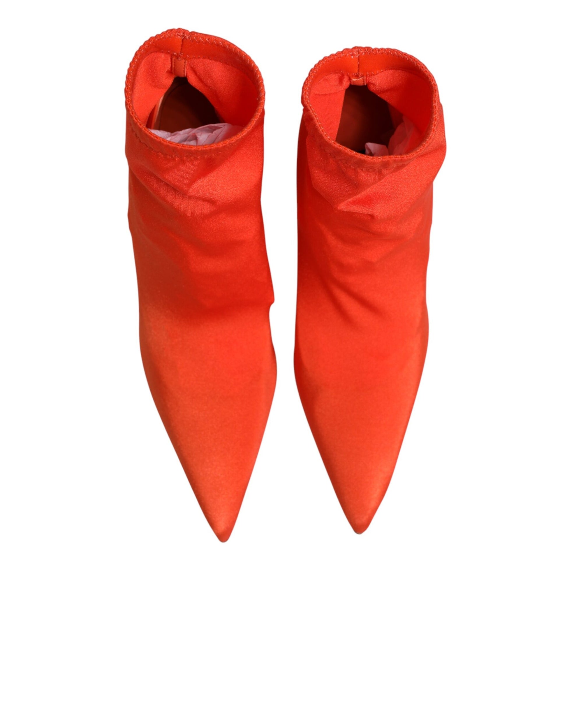 Chaussures Bottines Dolce & Gabbana Orange à Talon Logo DG