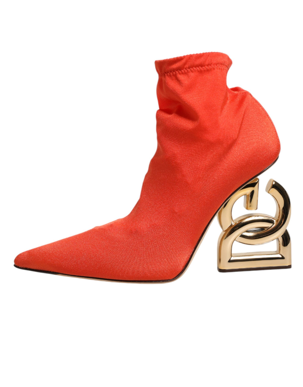 Chaussures Bottines Dolce & Gabbana Orange à Talon Logo DG
