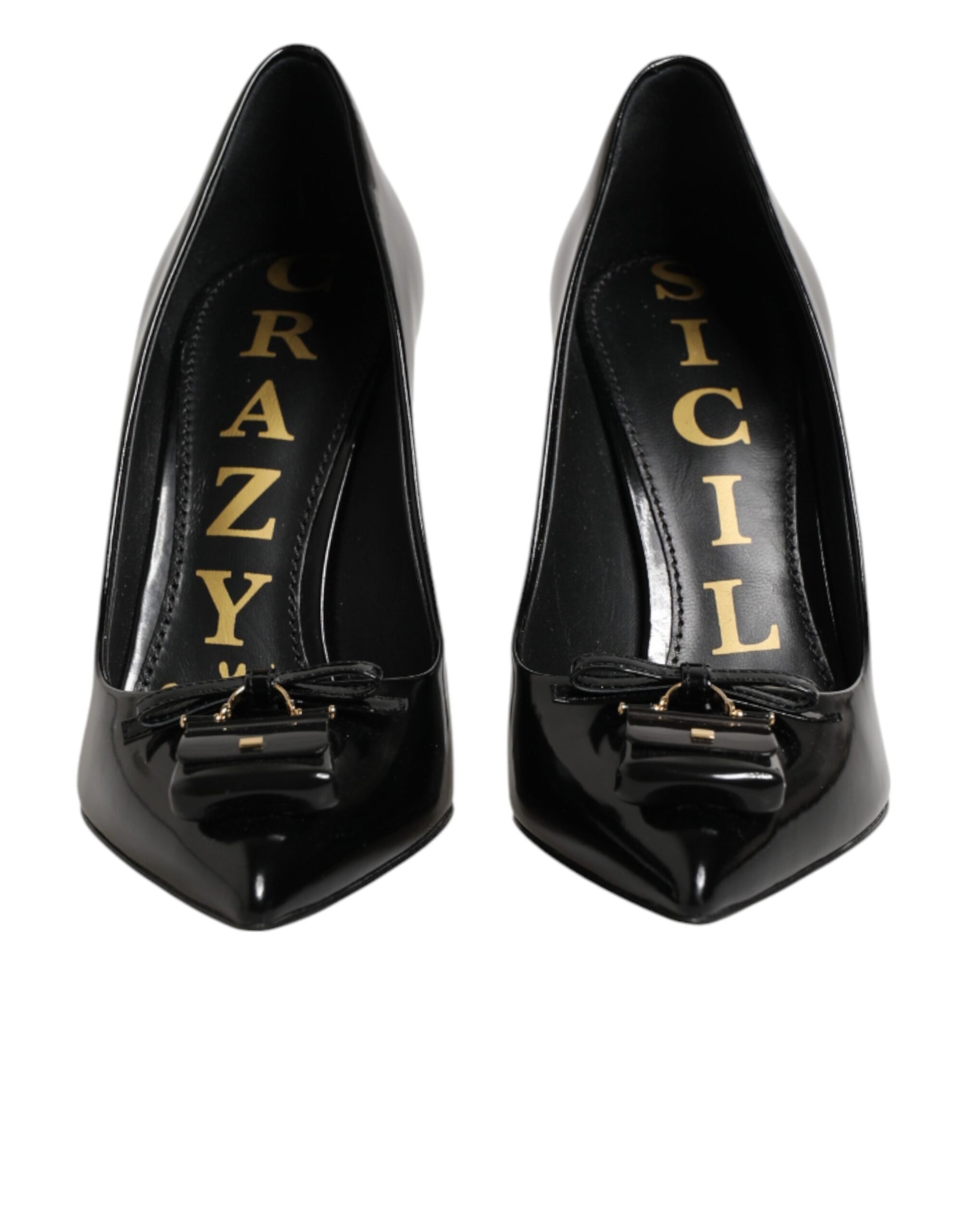 Chaussures à talons escarpins Dolce & Gabbana noirs ornés de bijoux