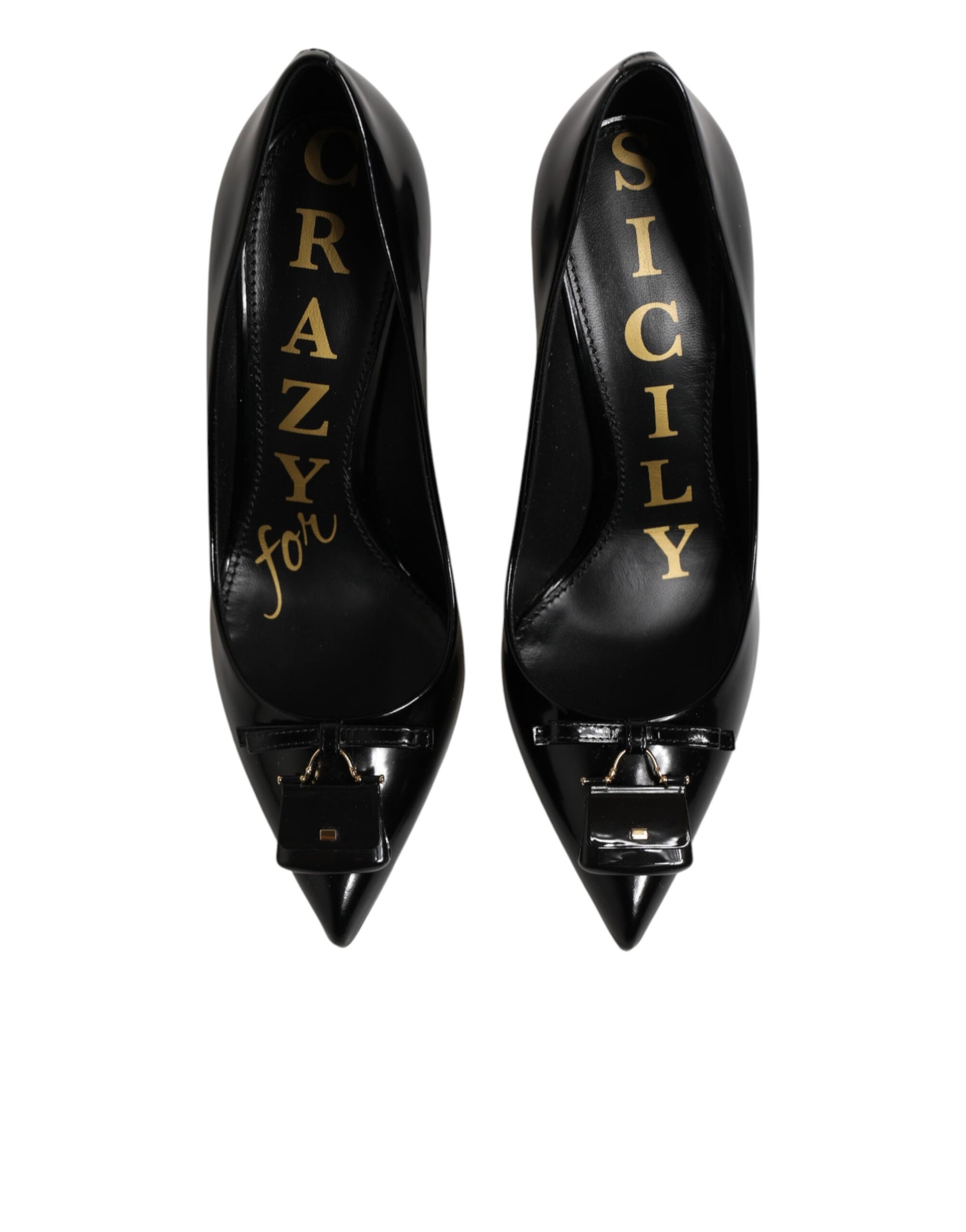 Chaussures à talons escarpins Dolce & Gabbana noirs ornés de bijoux