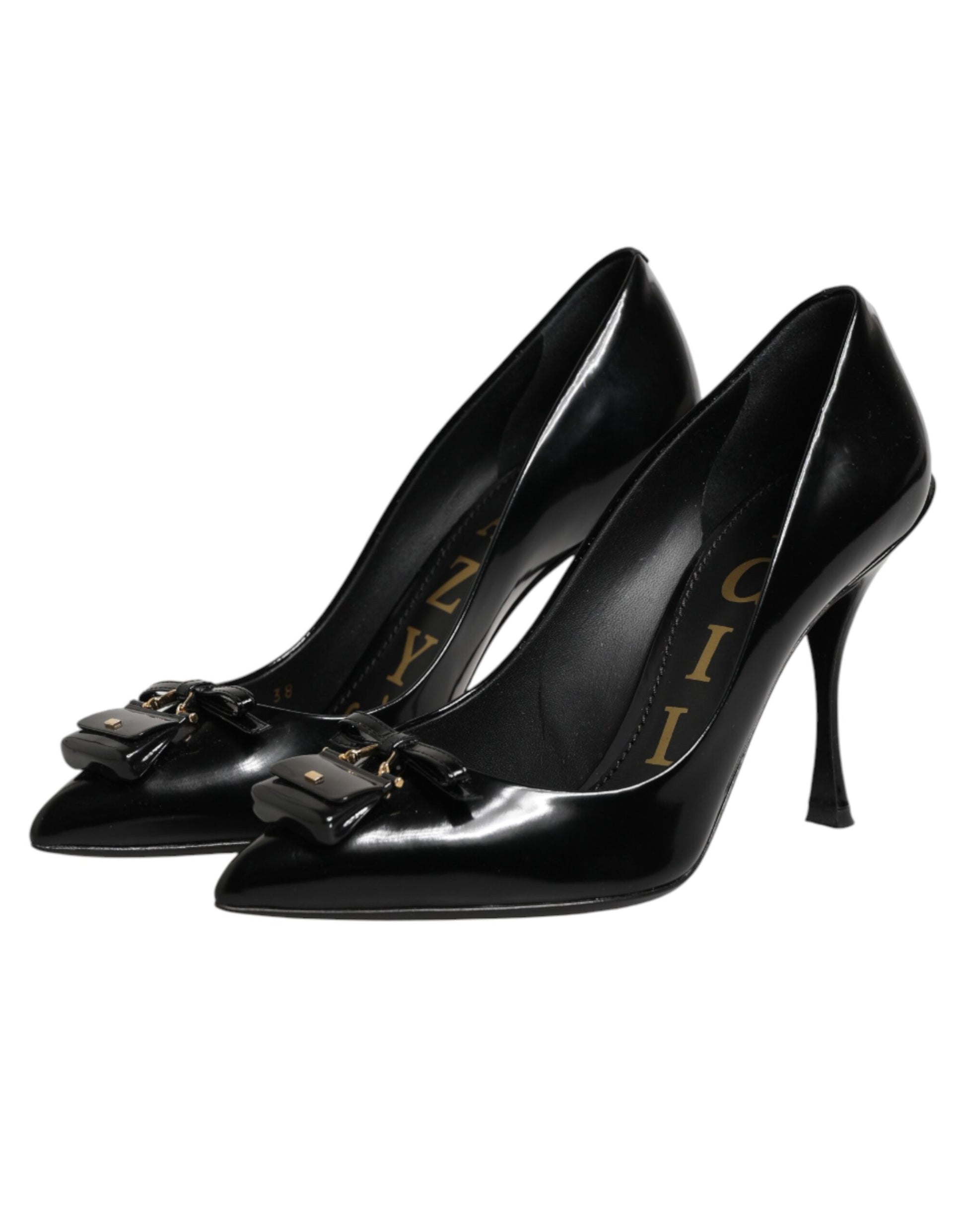 Chaussures à talons escarpins Dolce & Gabbana noirs ornés de bijoux