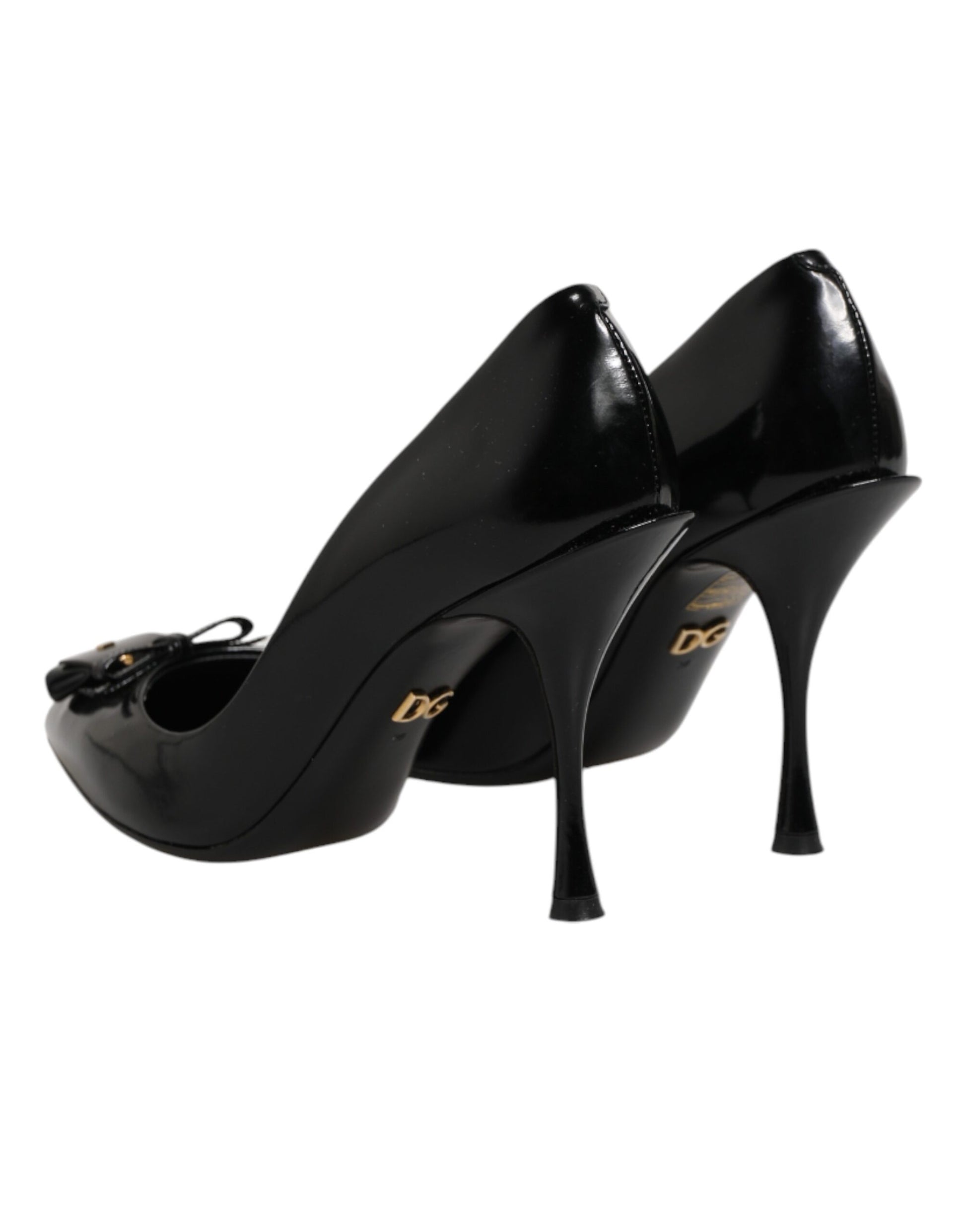 Chaussures à talons escarpins Dolce & Gabbana noirs ornés de bijoux