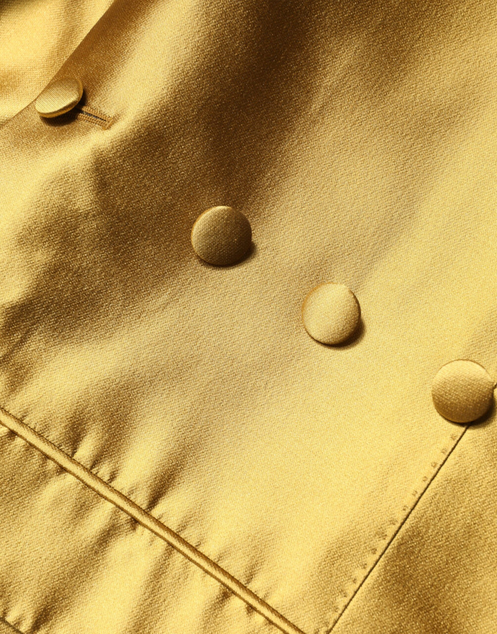 Veste blazer à manches longues en satin doré Dolce & Gabbana