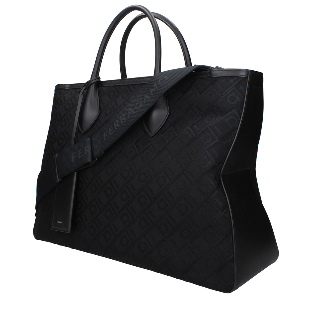 Sac à main en tissu noir Salvatore Ferragamo