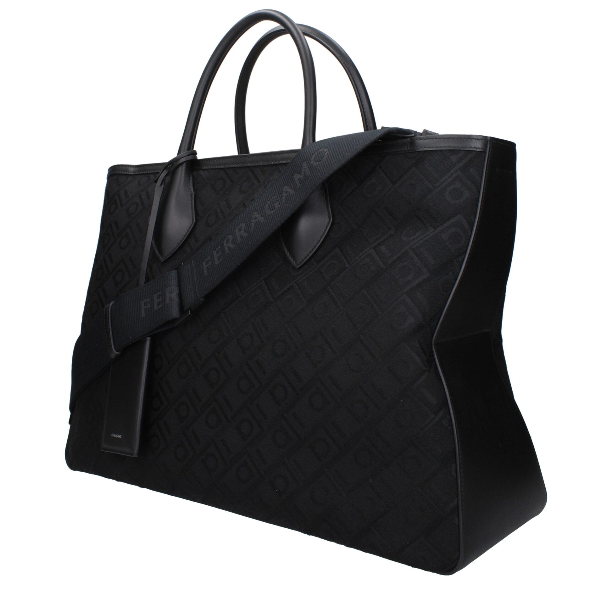 Sac à main en tissu noir Salvatore Ferragamo