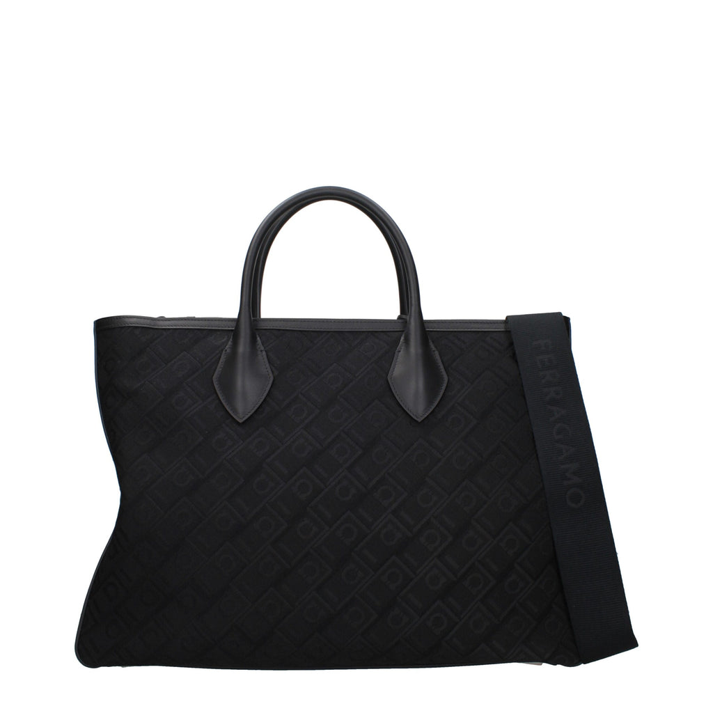 Sac à main en tissu noir Salvatore Ferragamo