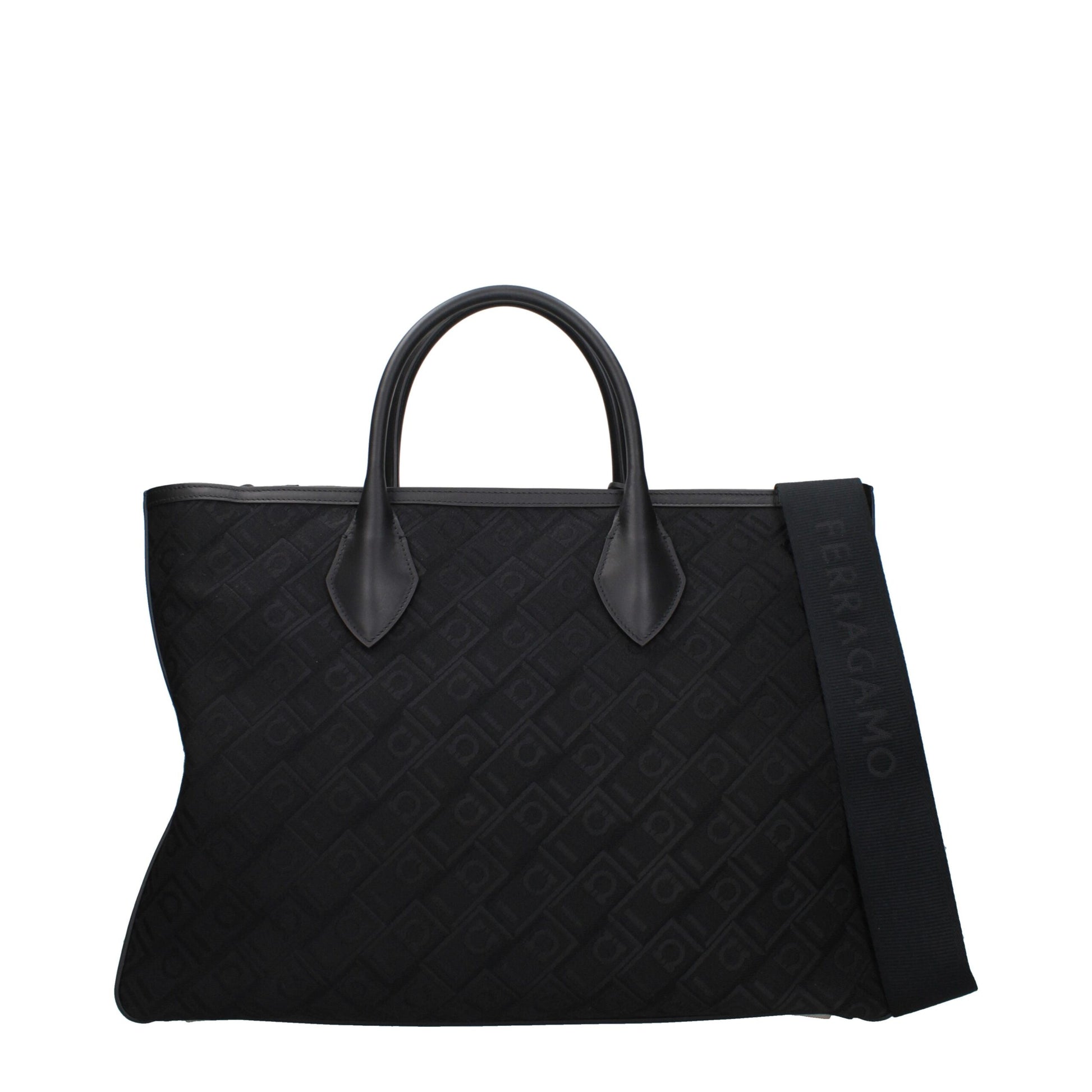 Sac à main en tissu noir Salvatore Ferragamo