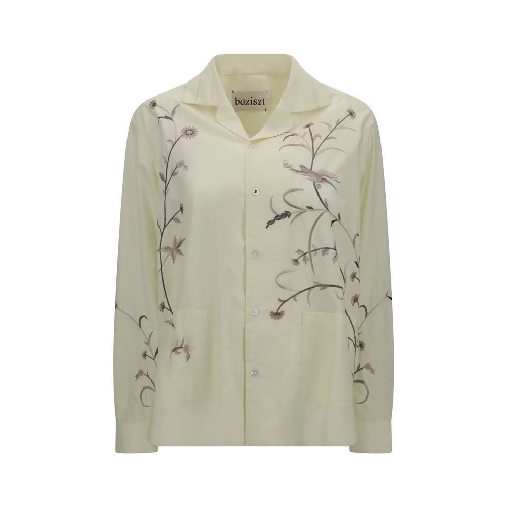 Baziszt Bicolor Cotton Pattern Shirt