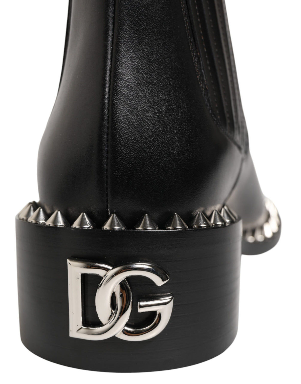 Dolce & Gabbana Chelsea Ankle Boots mit Nieten, Schwarz