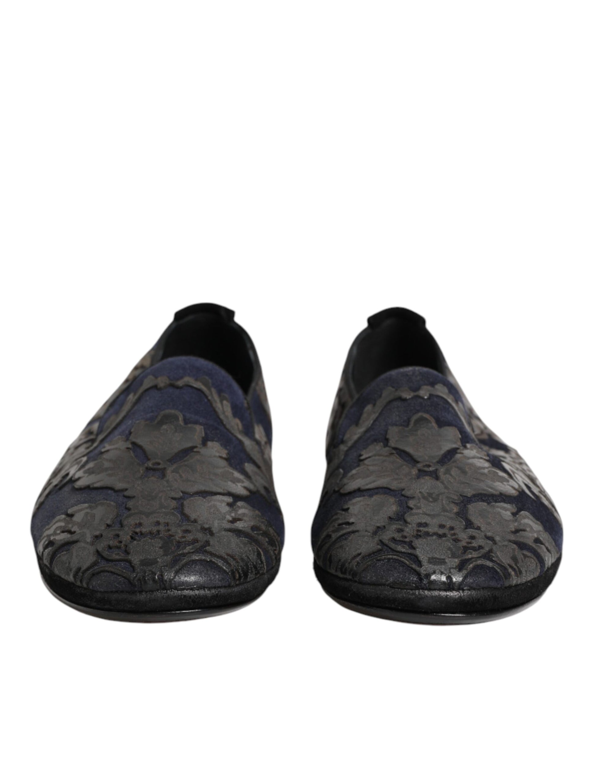 Chaussures Mocassins Dolce & Gabbana en Cuir Jacquard Noir à Enfiler
