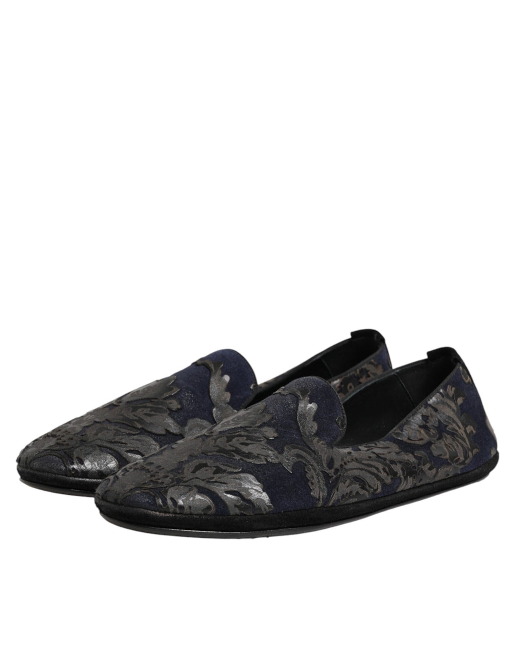 Chaussures Mocassins Dolce & Gabbana en Cuir Jacquard Noir à Enfiler