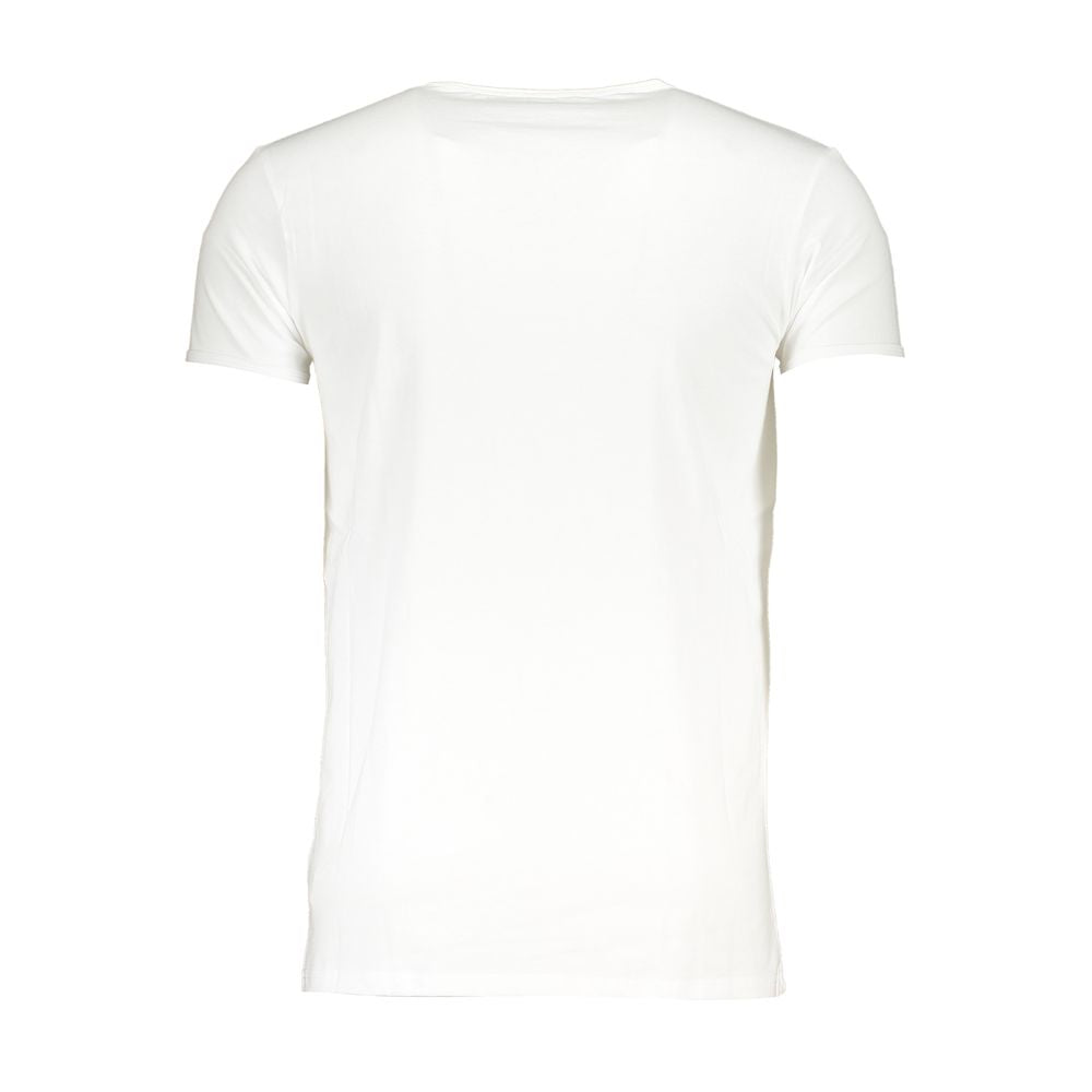 Cavalli Class Bianco Baumwolle Herren T-Shirt