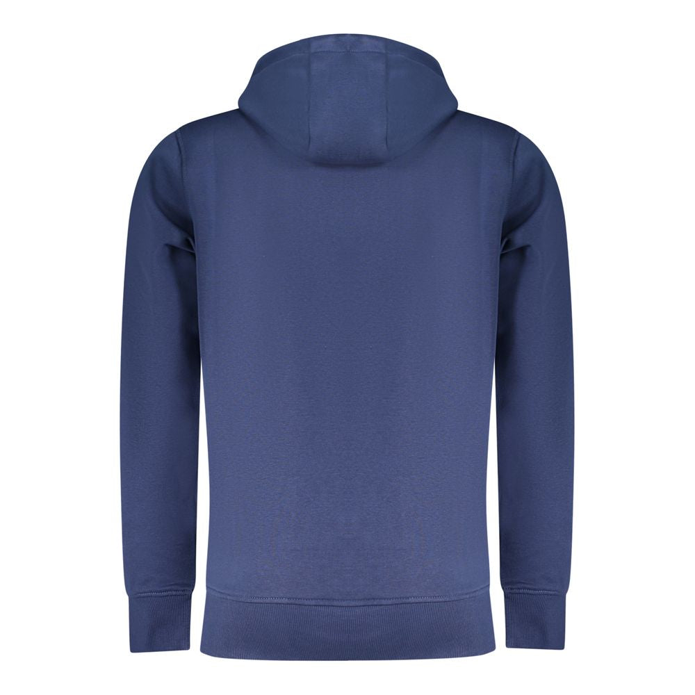 Sweat-shirt en coton bleu fusil pour homme