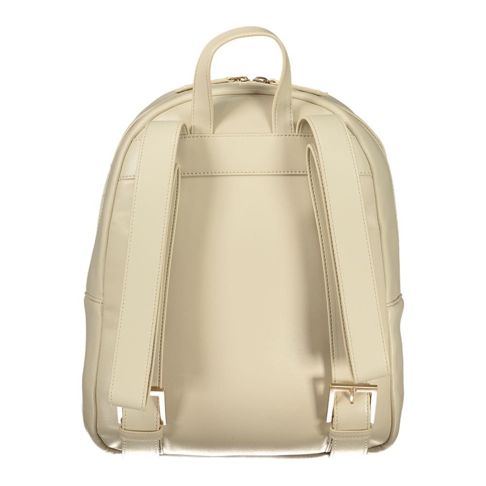 Mario Valentino Beige Polyurethane Women Backpack