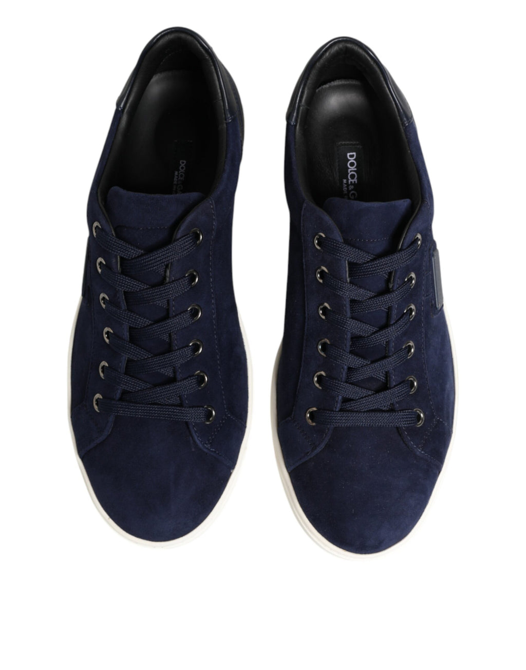 Baskets basses Dolce & Gabbana en cuir et daim bleus