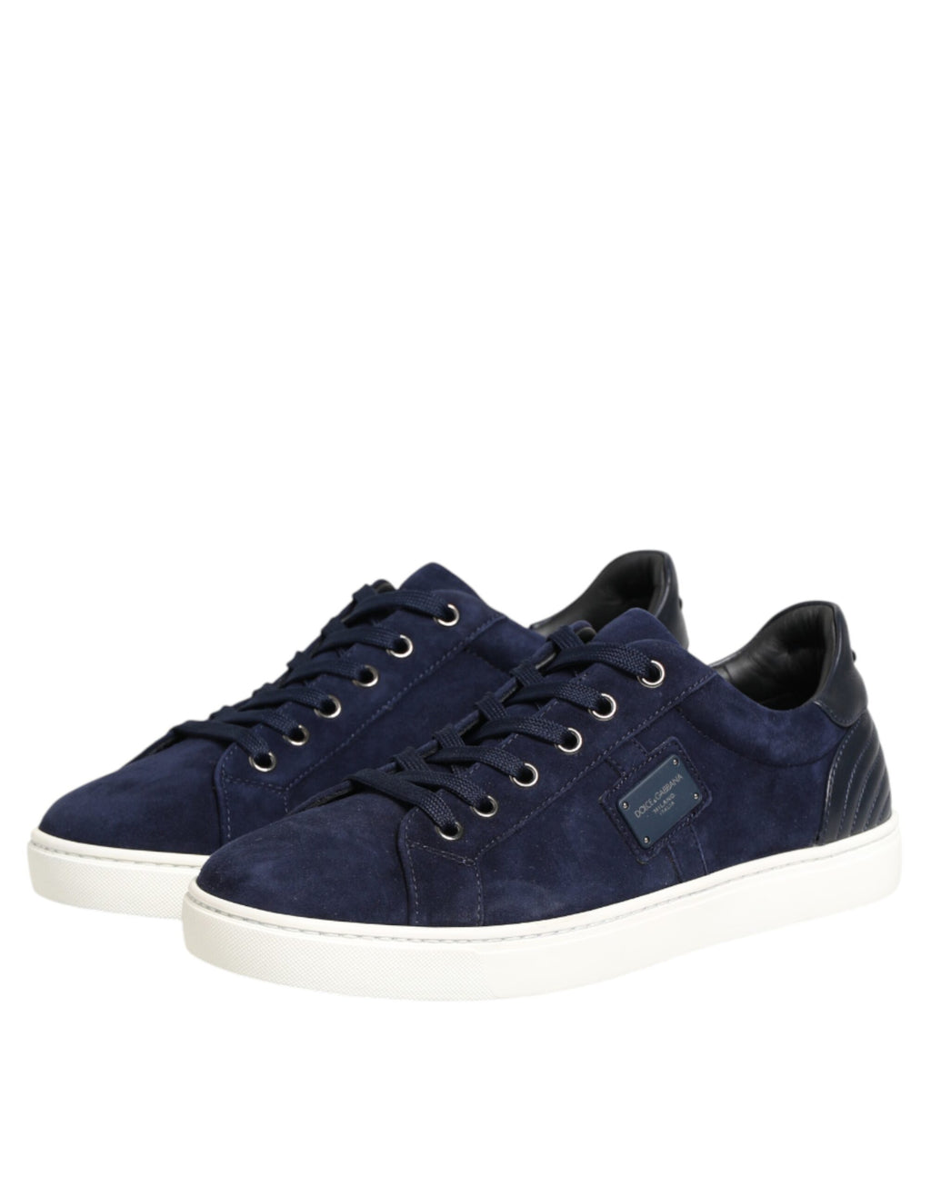 Baskets basses Dolce & Gabbana en cuir et daim bleus