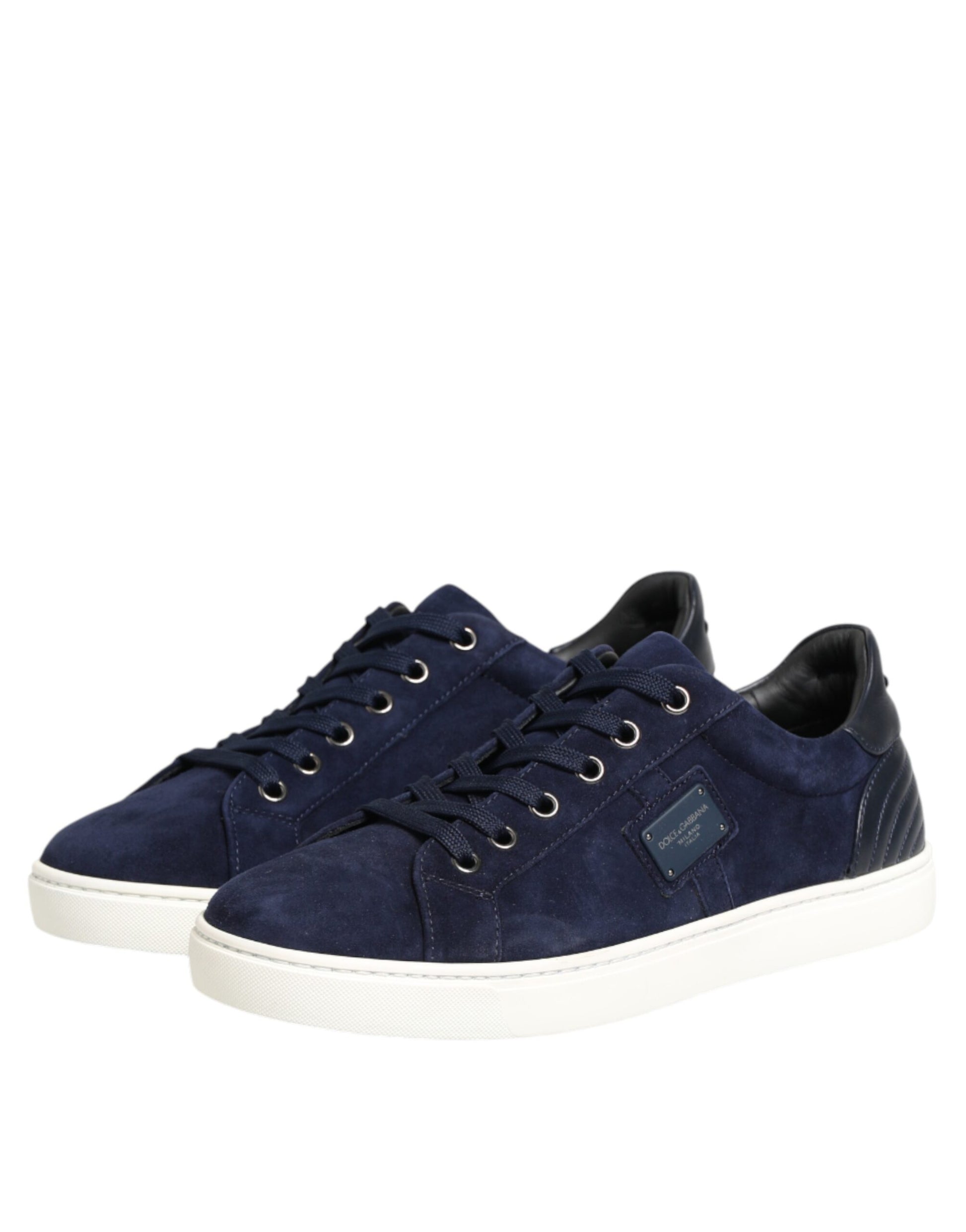 Baskets basses Dolce & Gabbana en cuir et daim bleus