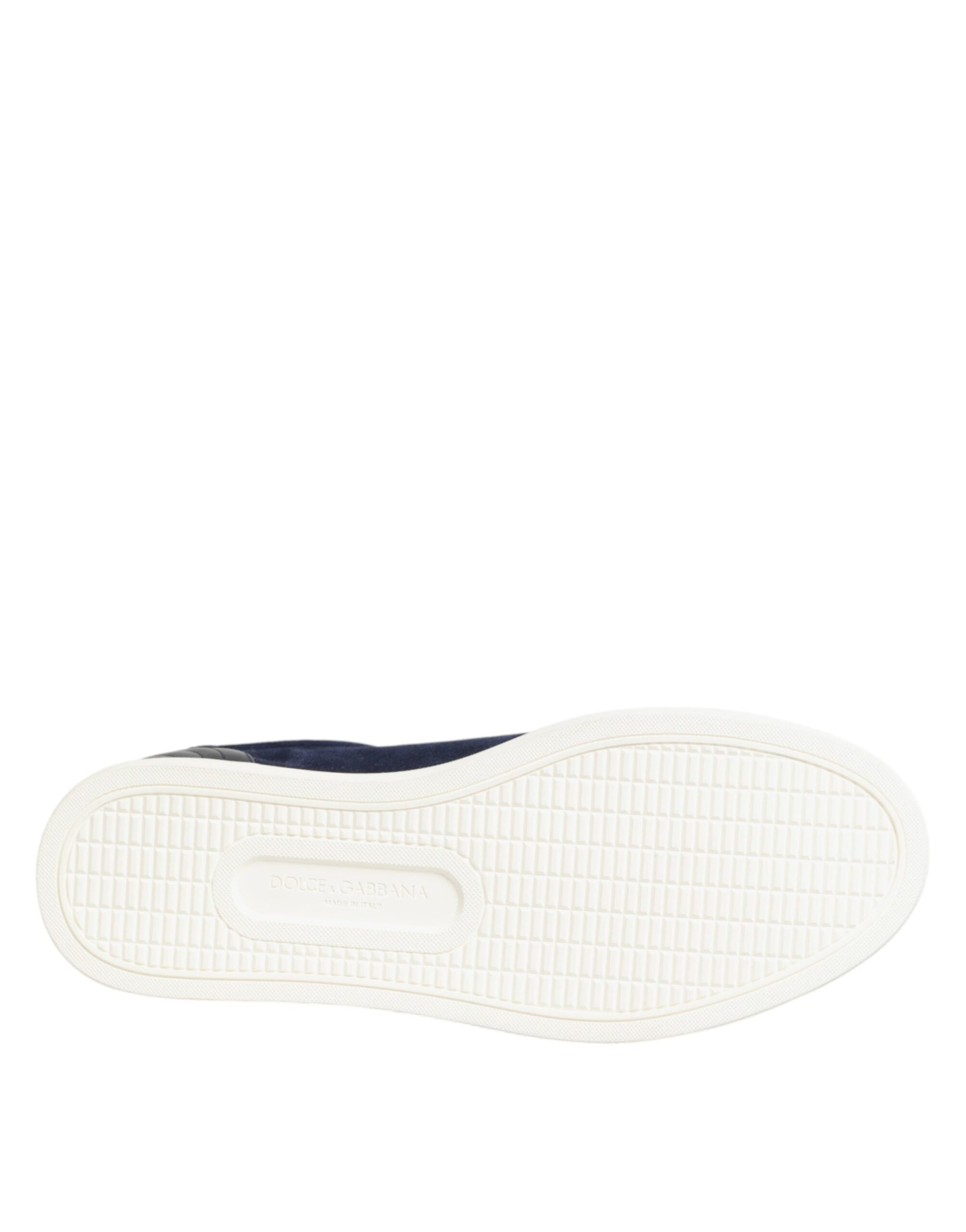 Baskets basses Dolce & Gabbana en cuir et daim bleus