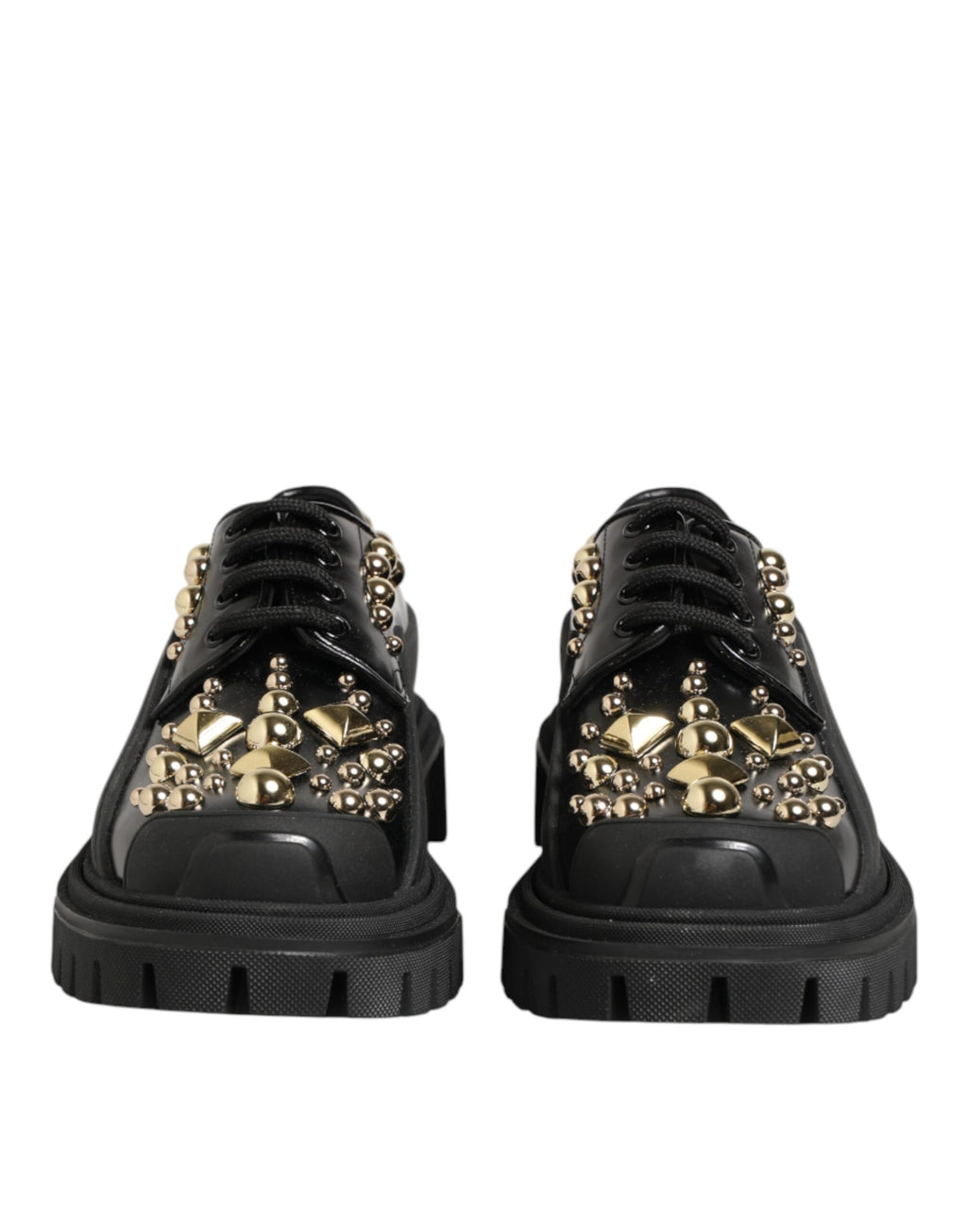 Chaussures Derby Dolce & Gabbana en cuir noir ornées de cristaux