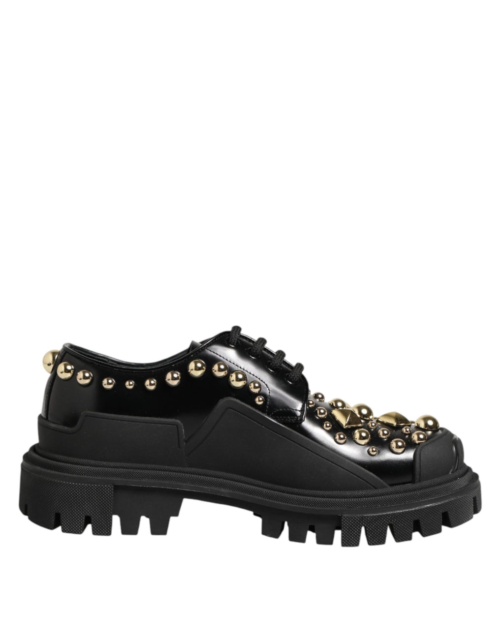 Chaussures Derby Dolce & Gabbana en cuir noir ornées de cristaux