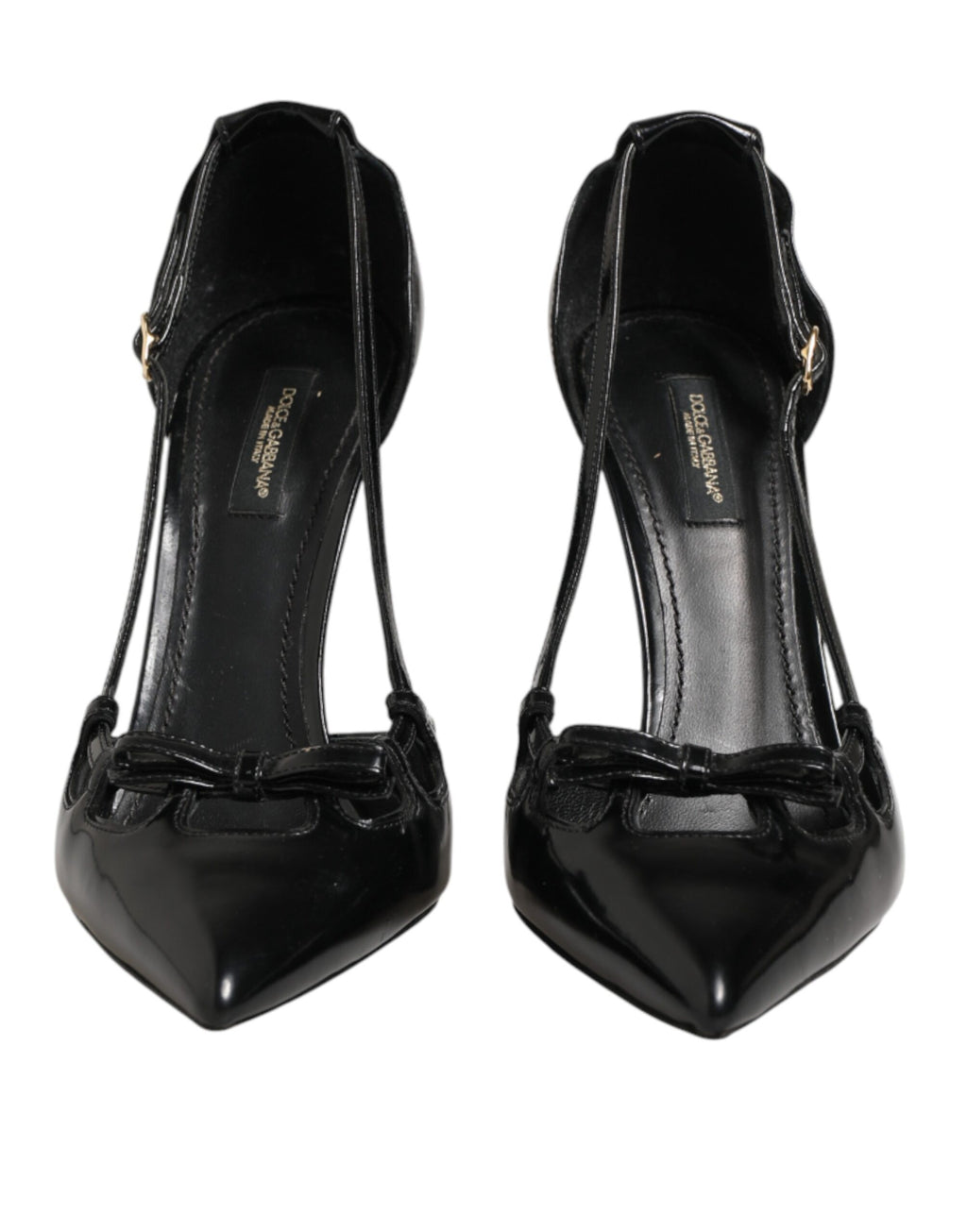 Chaussures à talons hauts en cuir verni noir Dolce & Gabbana