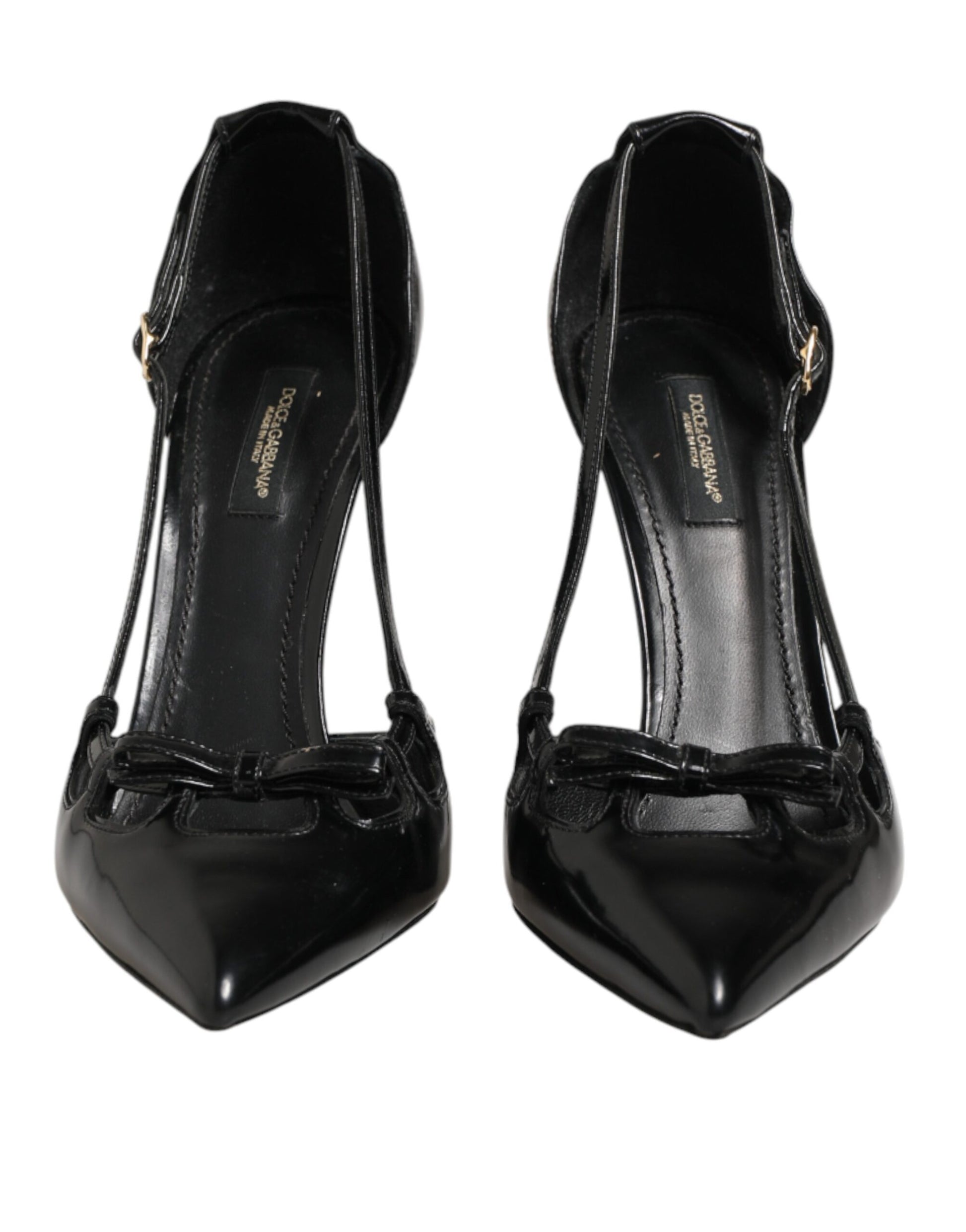 Chaussures à talons hauts en cuir verni noir Dolce & Gabbana
