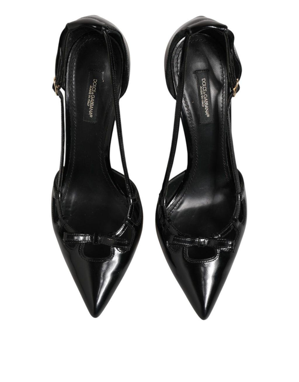 Chaussures à talons hauts en cuir verni noir Dolce & Gabbana