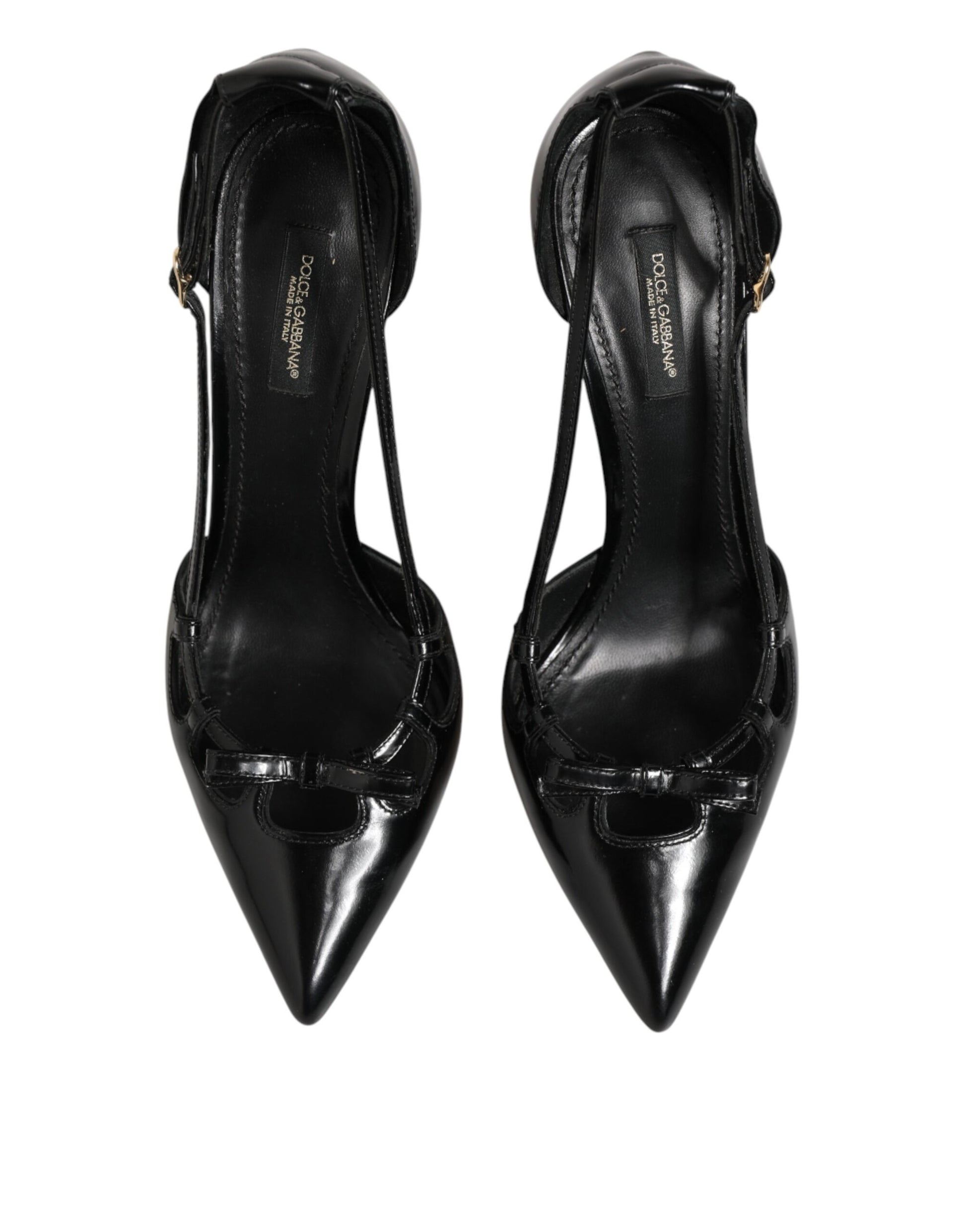 Chaussures à talons hauts en cuir verni noir Dolce & Gabbana