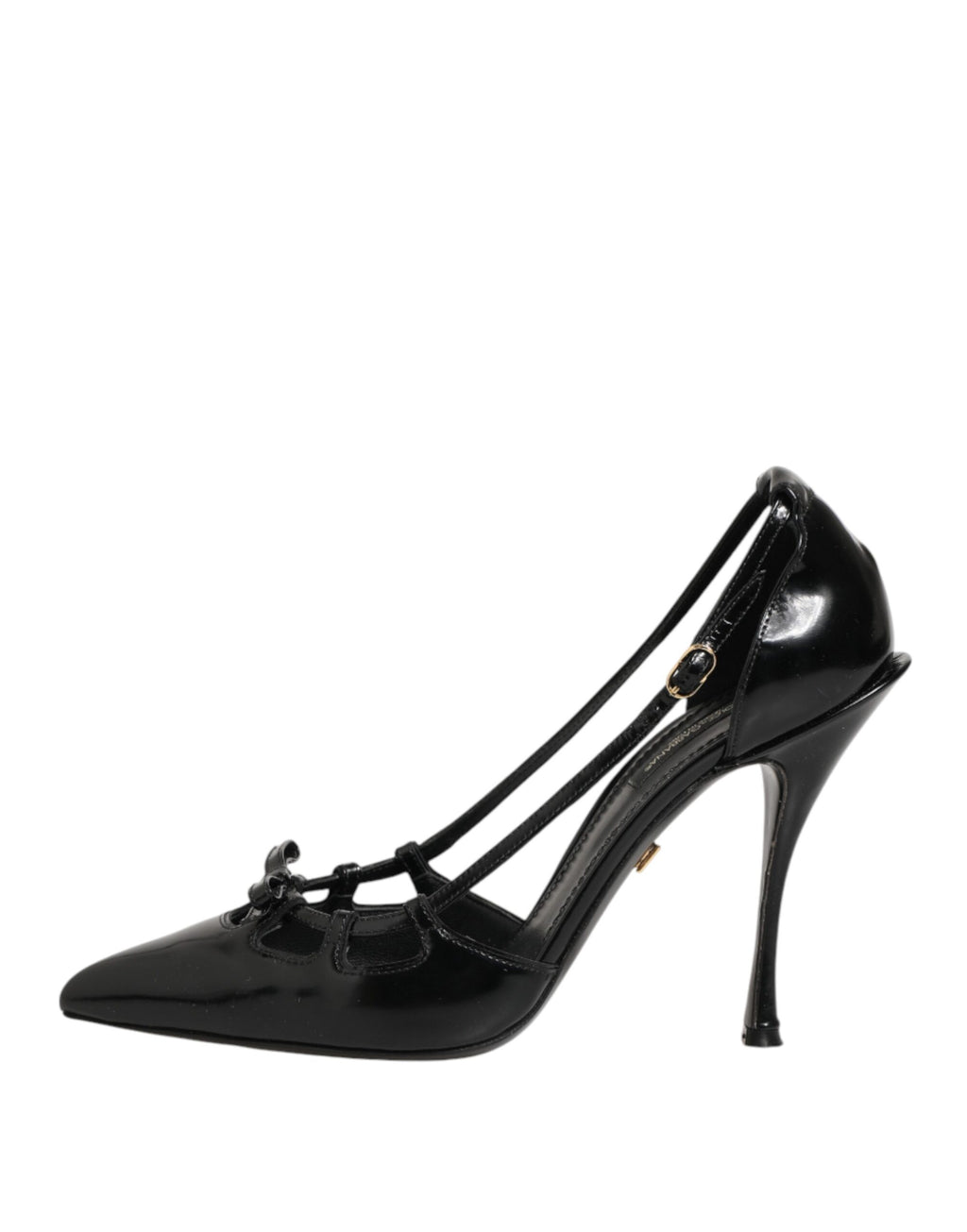 Chaussures à talons hauts en cuir verni noir Dolce & Gabbana