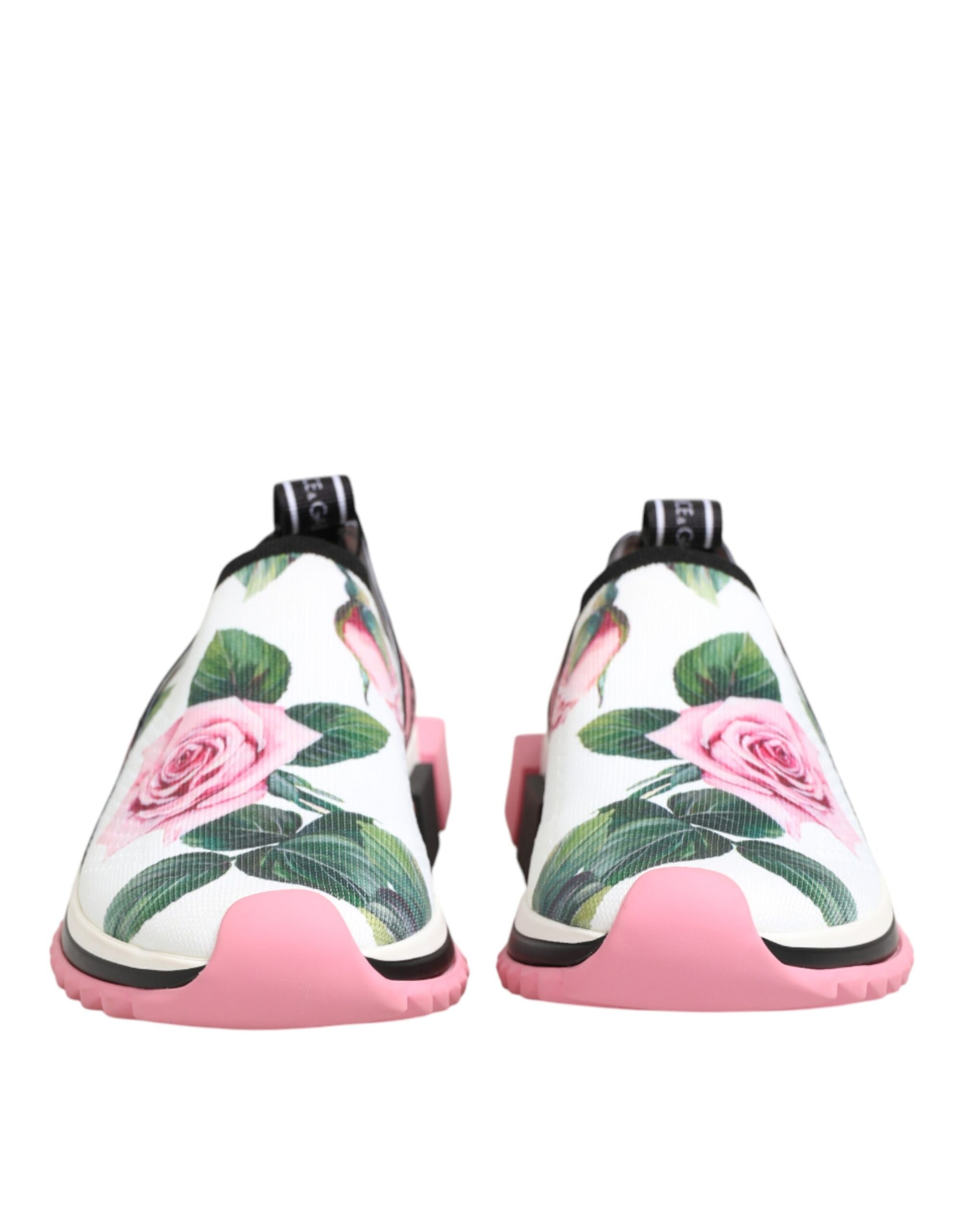 Chaussures Baskets Dolce & Gabbana Sorrento imprimé rose blanc