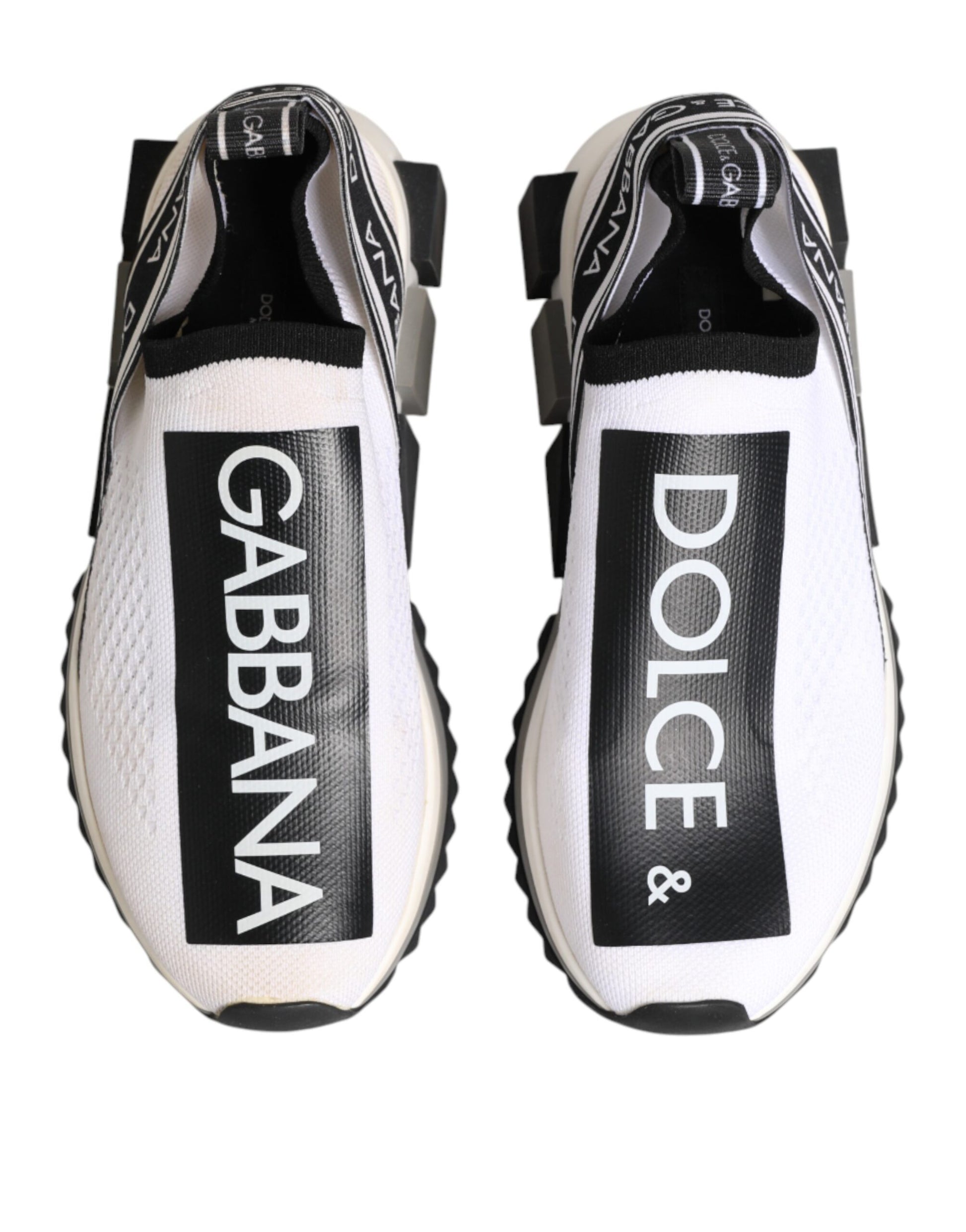 Dolce & Gabbana White Logo Low Top Sorrento Sneakers Shoes