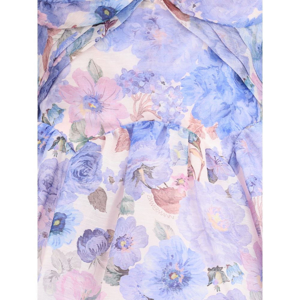 Zimmermann Multicolor Linen Casual Dress