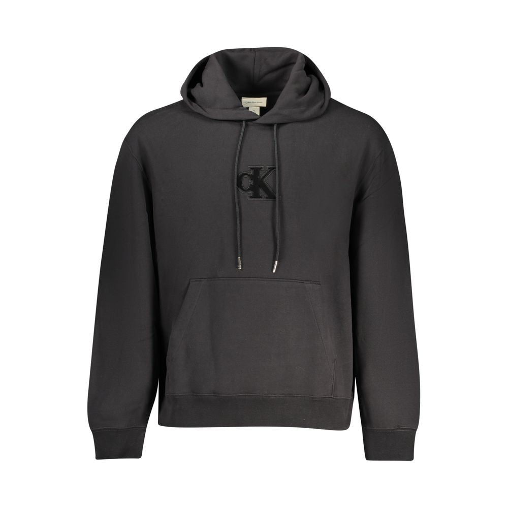 Sweat-shirt à capuche pour homme en coton noir Calvin Klein