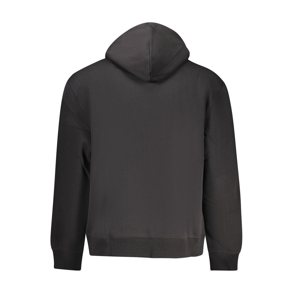 Sweat-shirt à capuche pour homme en coton noir Calvin Klein