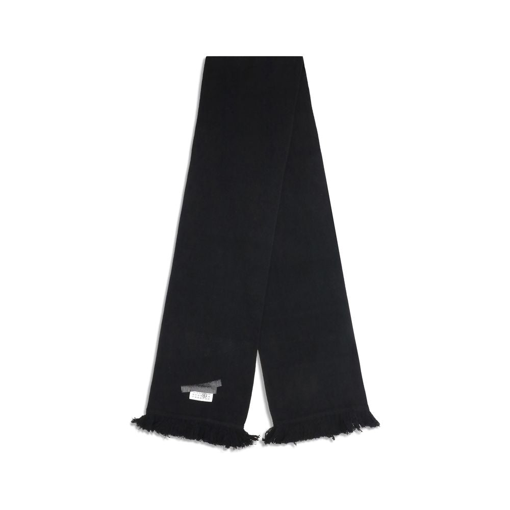 MM6 Black Wool Scarf