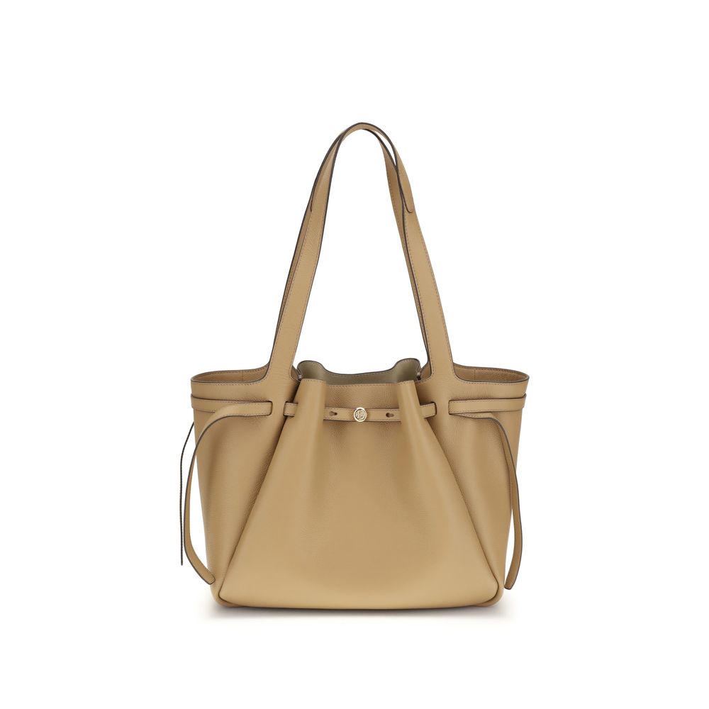 Sac à bandoulière en cuir beige Tory Burch