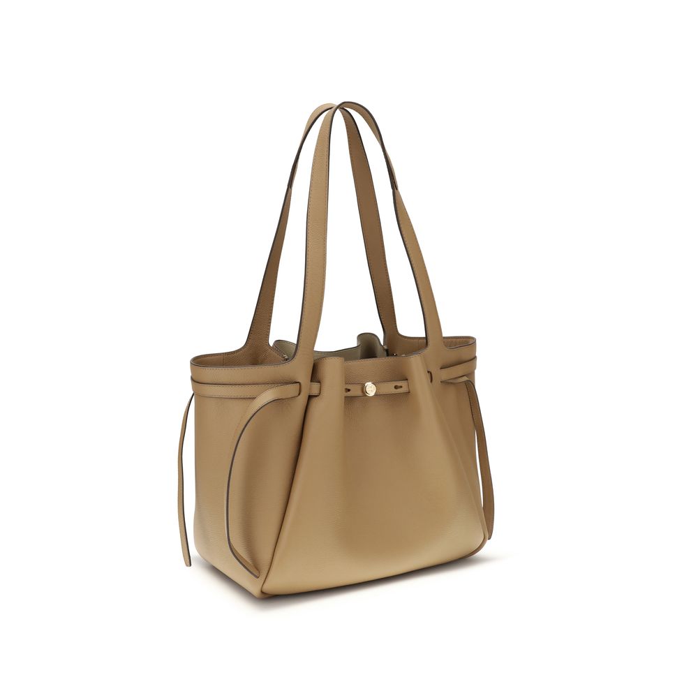 Sac à bandoulière en cuir beige Tory Burch