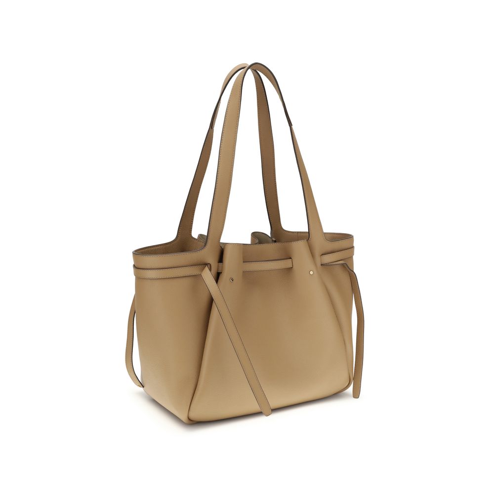 Sac à bandoulière en cuir beige Tory Burch