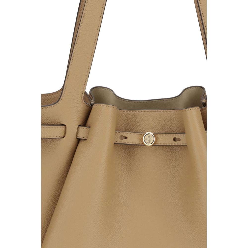 Sac à bandoulière en cuir beige Tory Burch