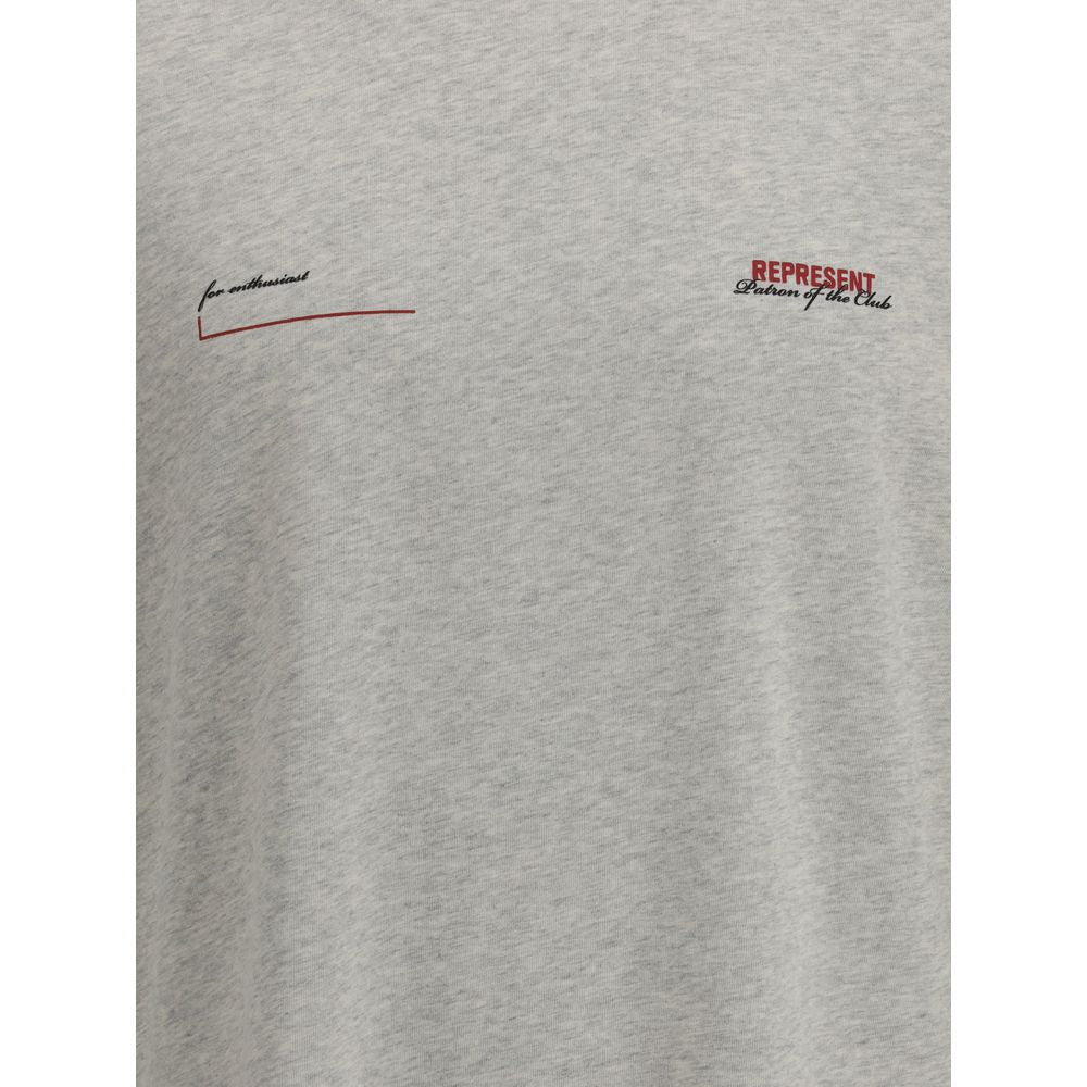 Represent Gray Cotton T-Shirt