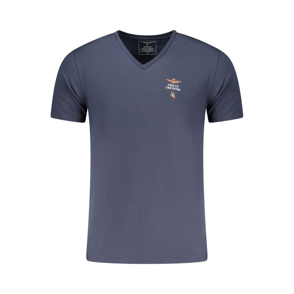 T-shirt homme en coton bleu Aeronautica Militare