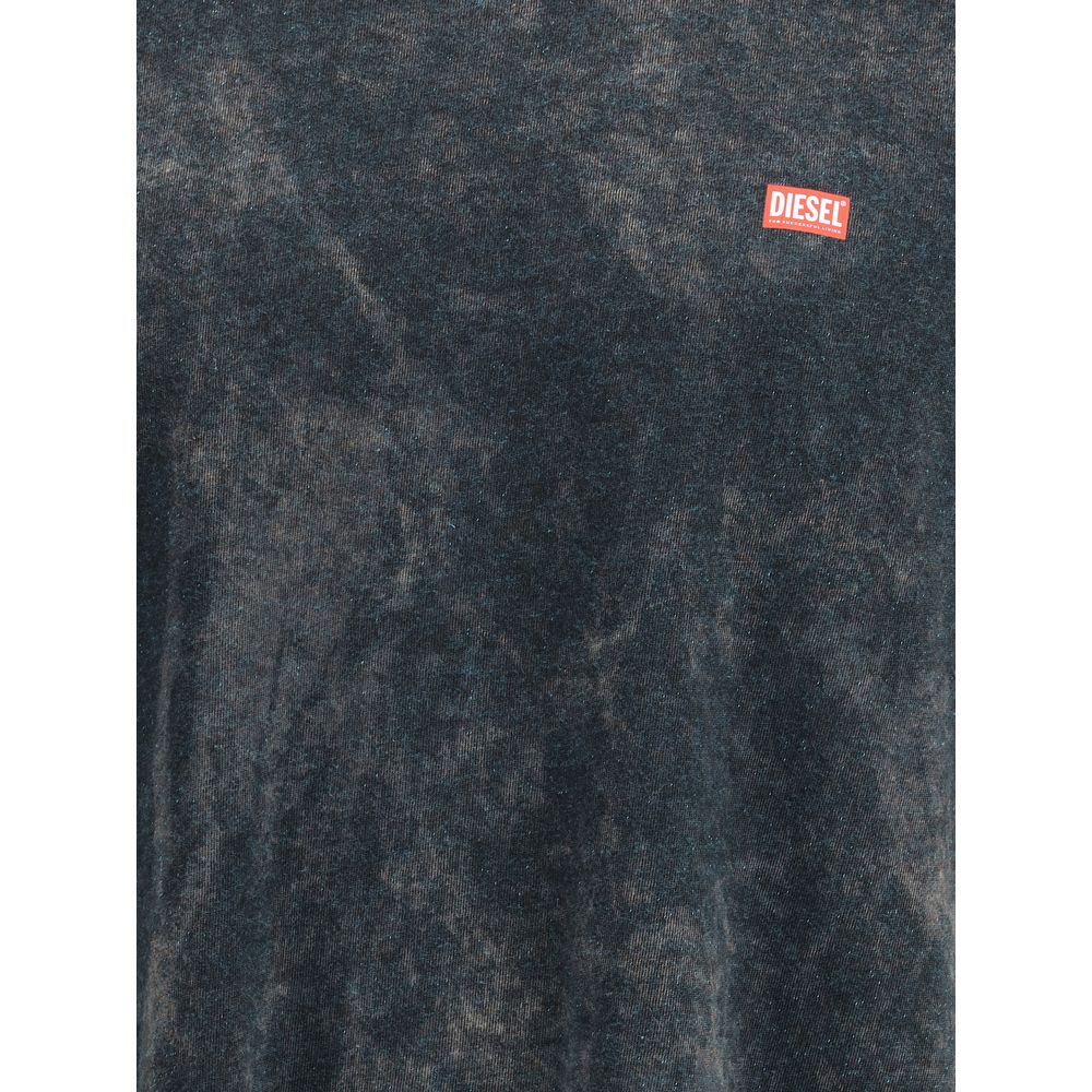 Diesel Black Cotton T-Shirt