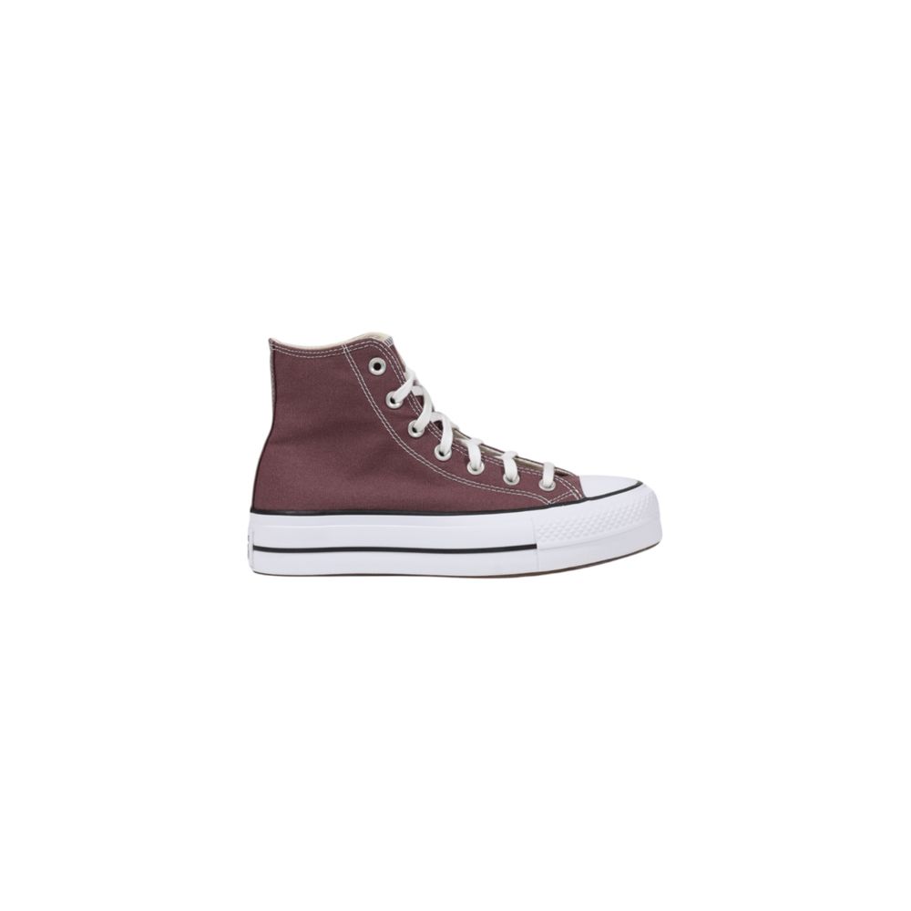 Baskets plateforme en tissu violet Converse