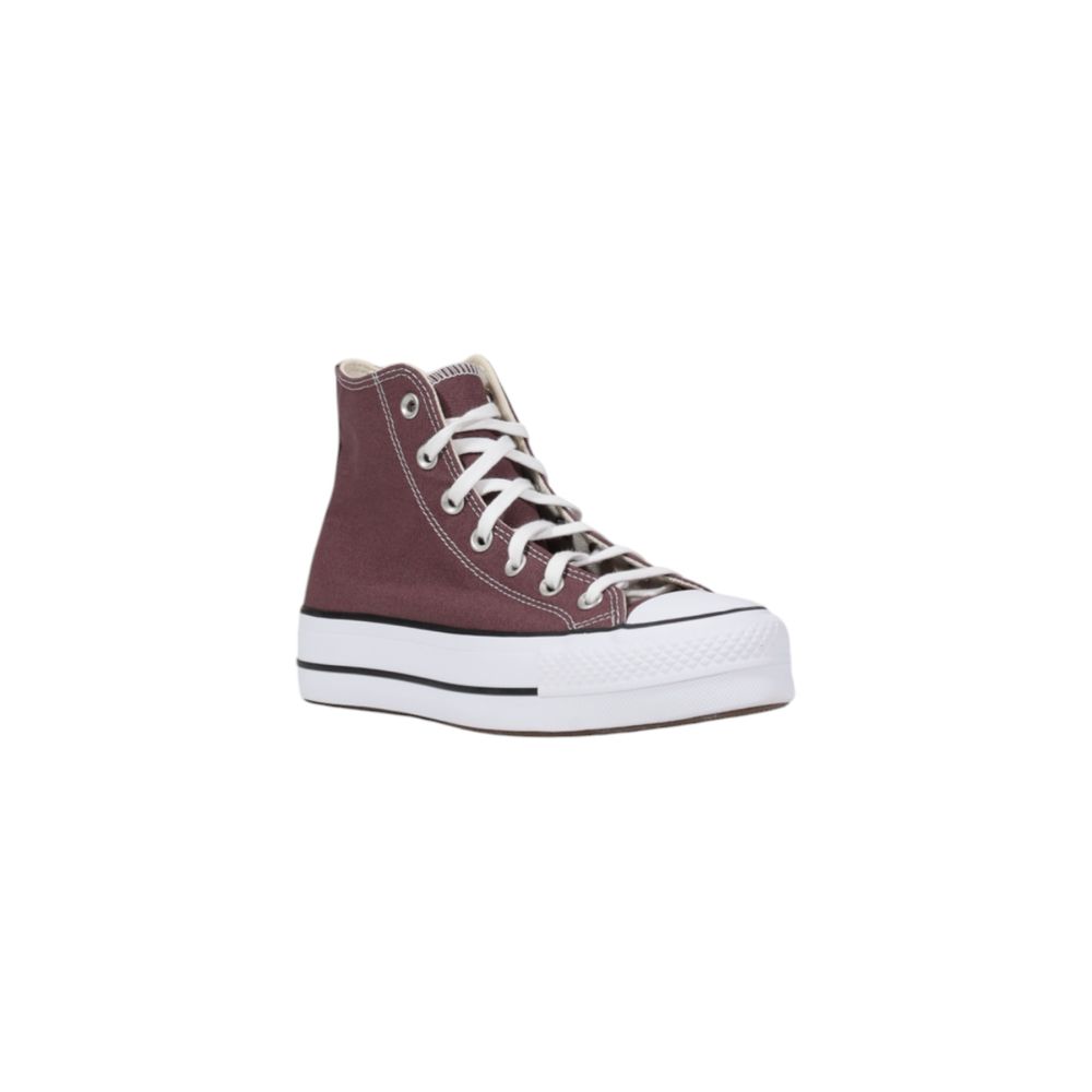 Baskets plateforme en tissu violet Converse