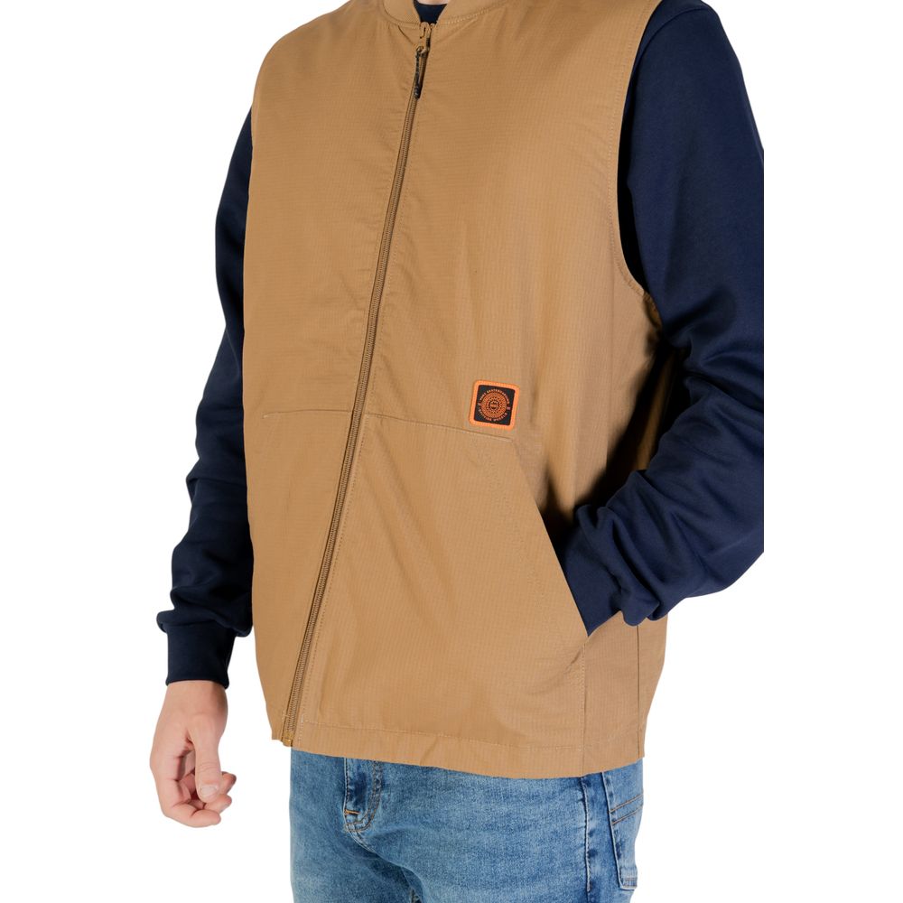 Vans Beige Cotton Sleveless Jacket